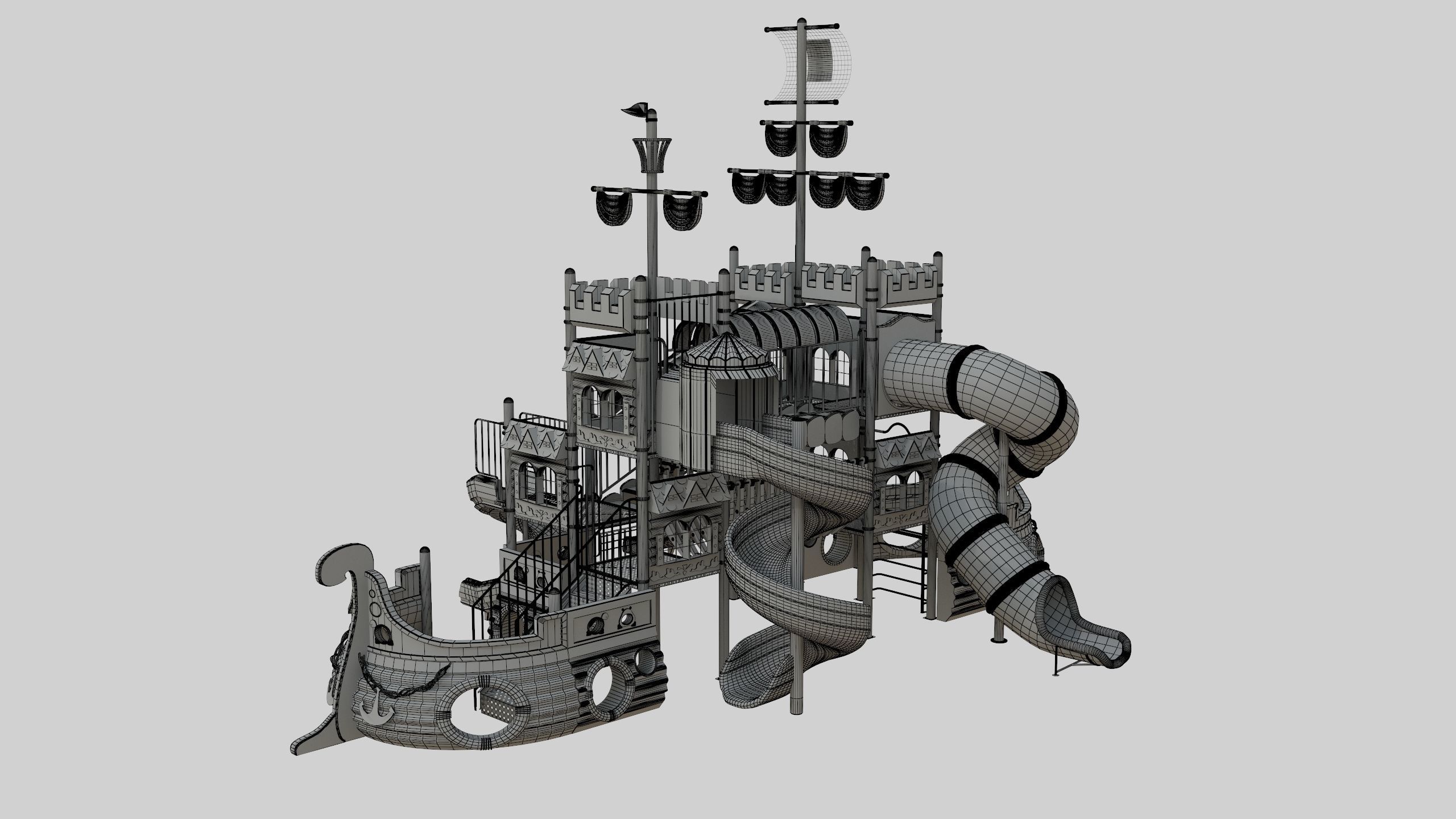 Ship Themed Playground Model - 04 3D model_54