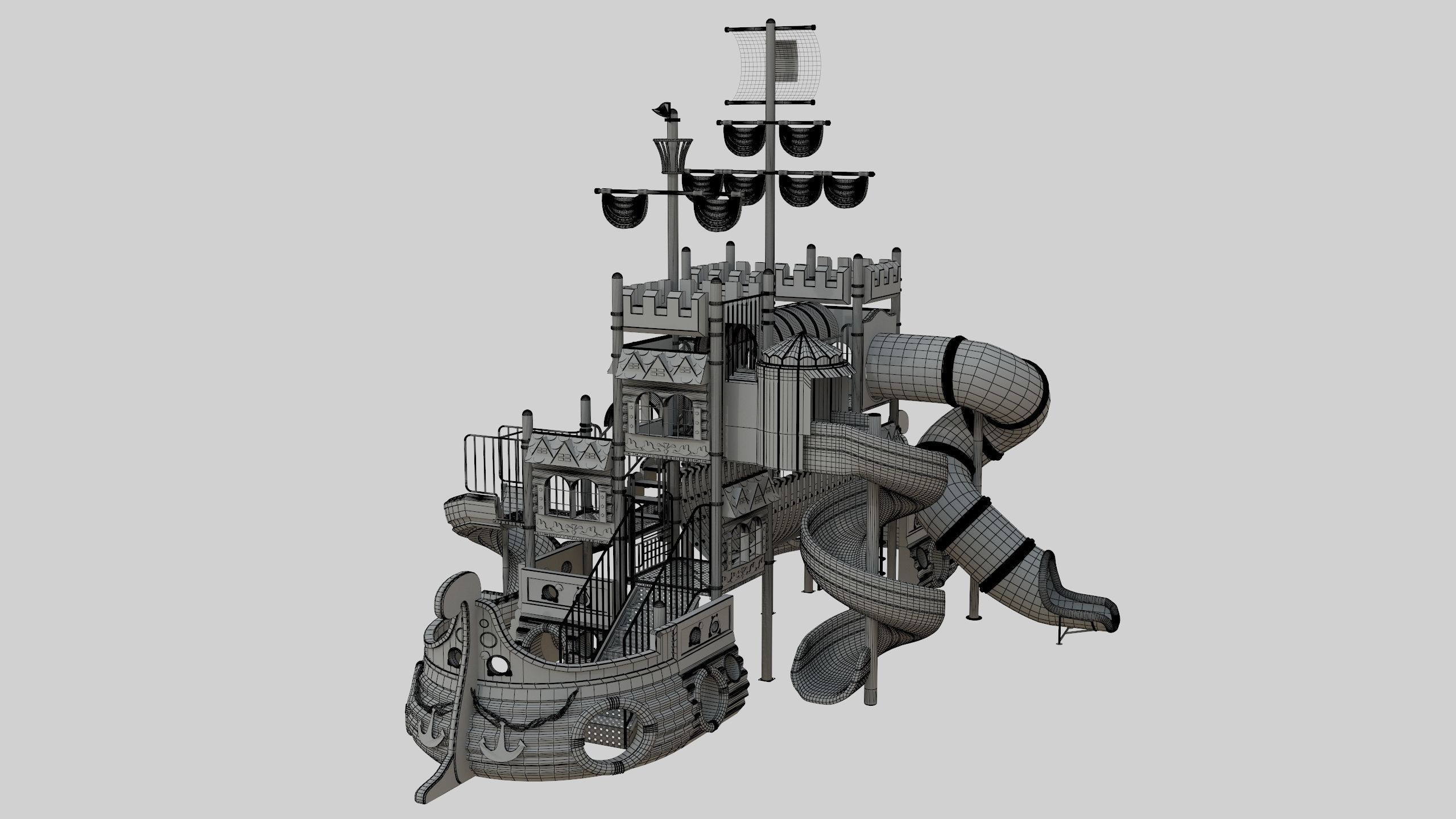 Ship Themed Playground Model - 04 3D model_32