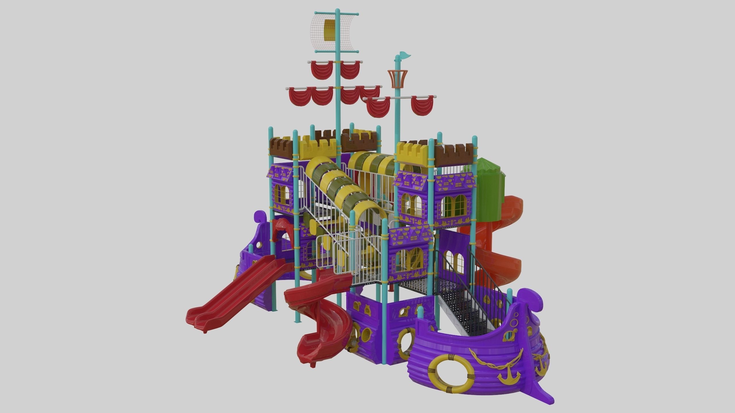 Ship Themed Playground Model - 04 3D model_18