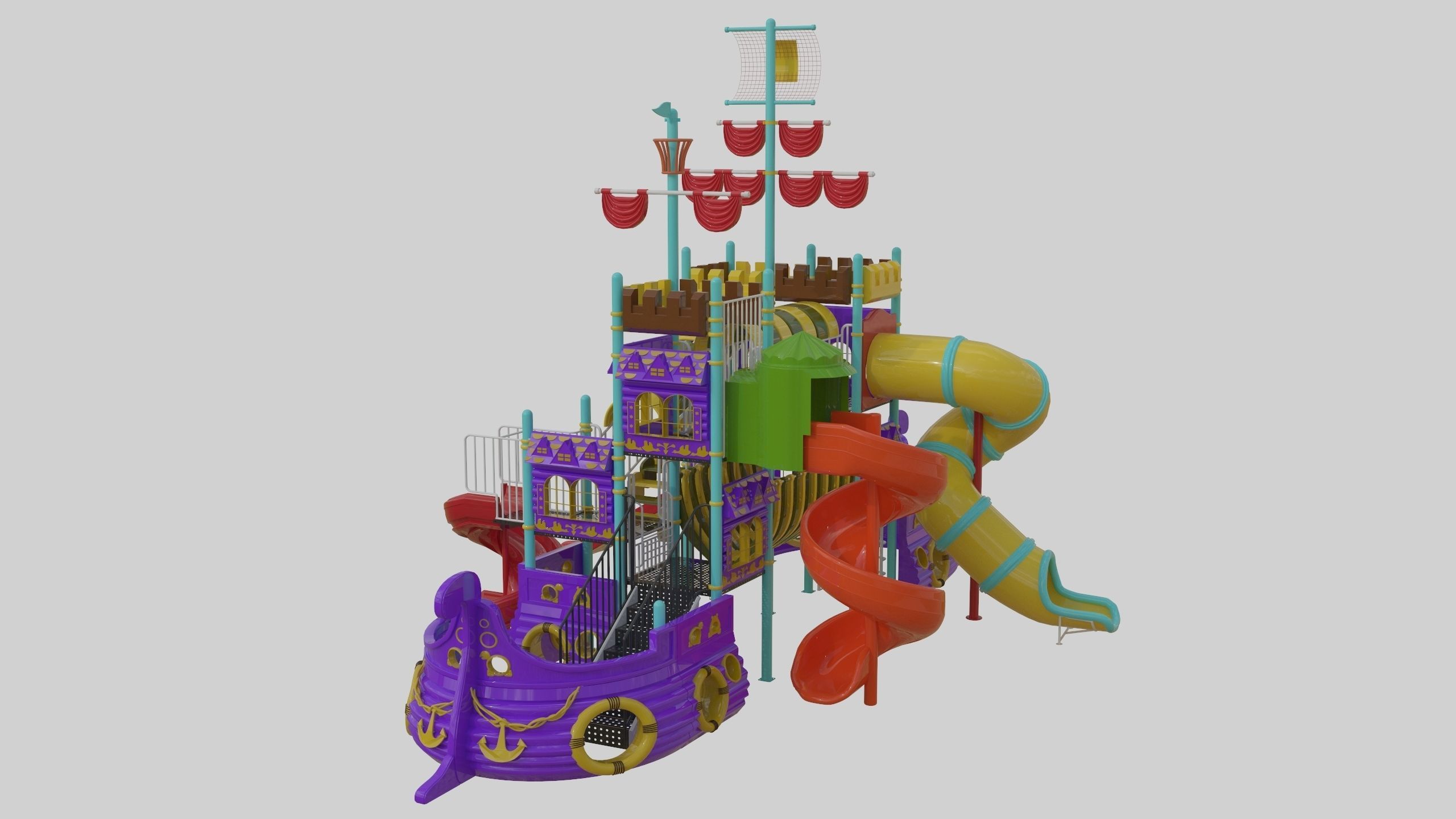 Ship Themed Playground Model - 04 3D model_13