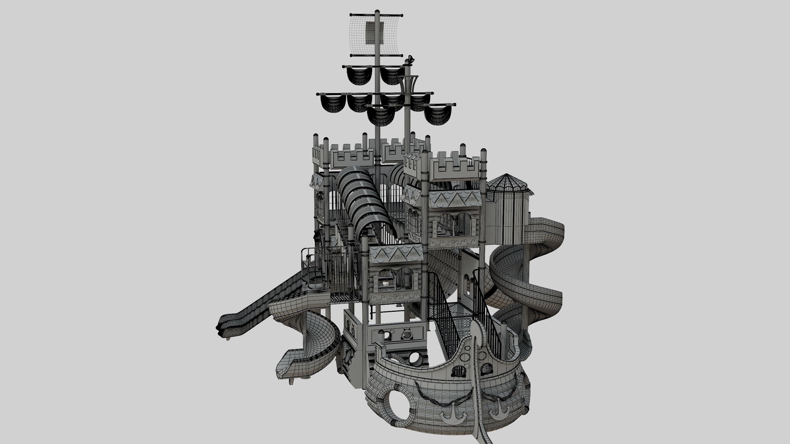 Ship Themed Playground Model - 04 3D model_40