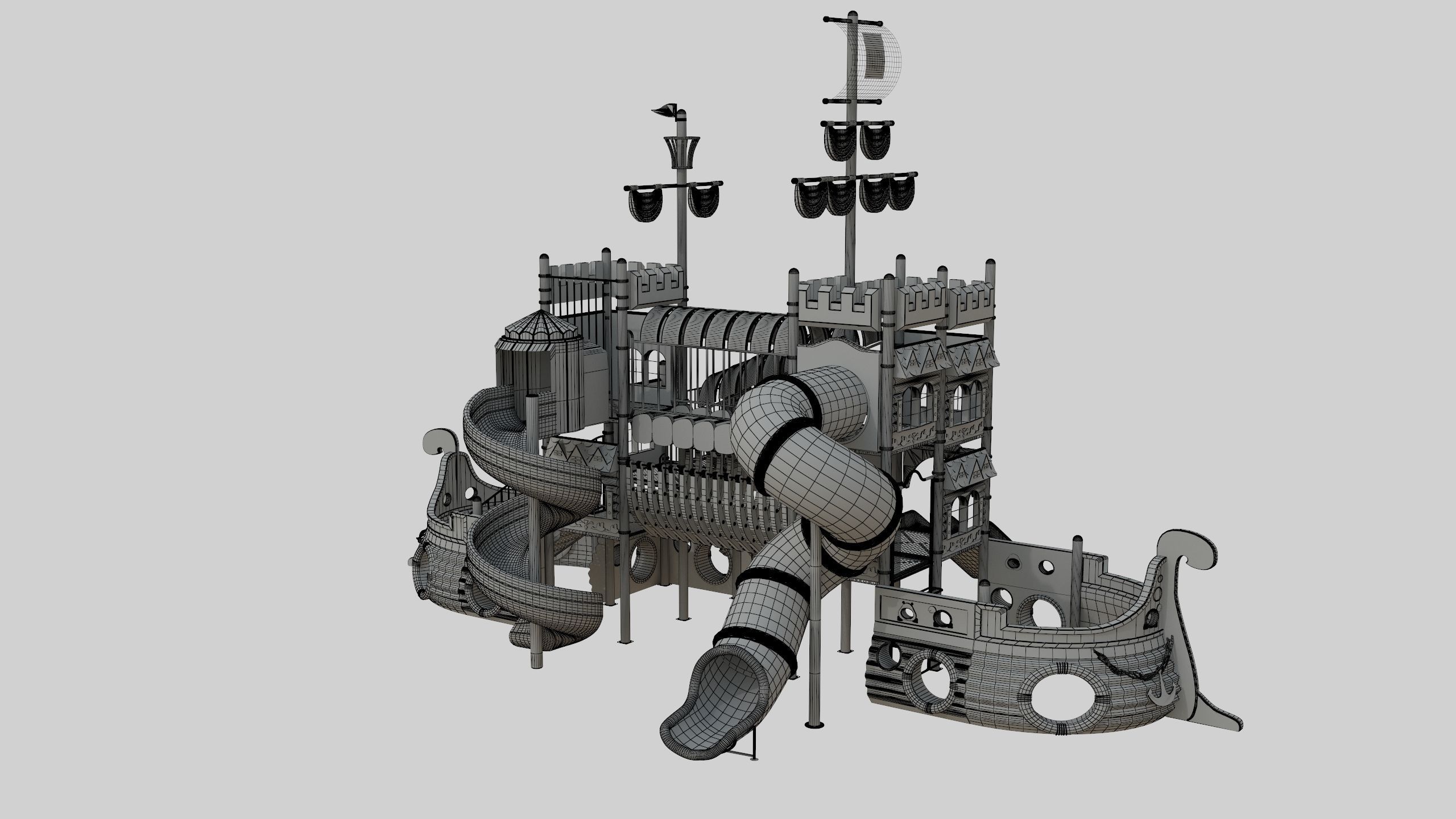 Ship Themed Playground Model - 04 3D model_53