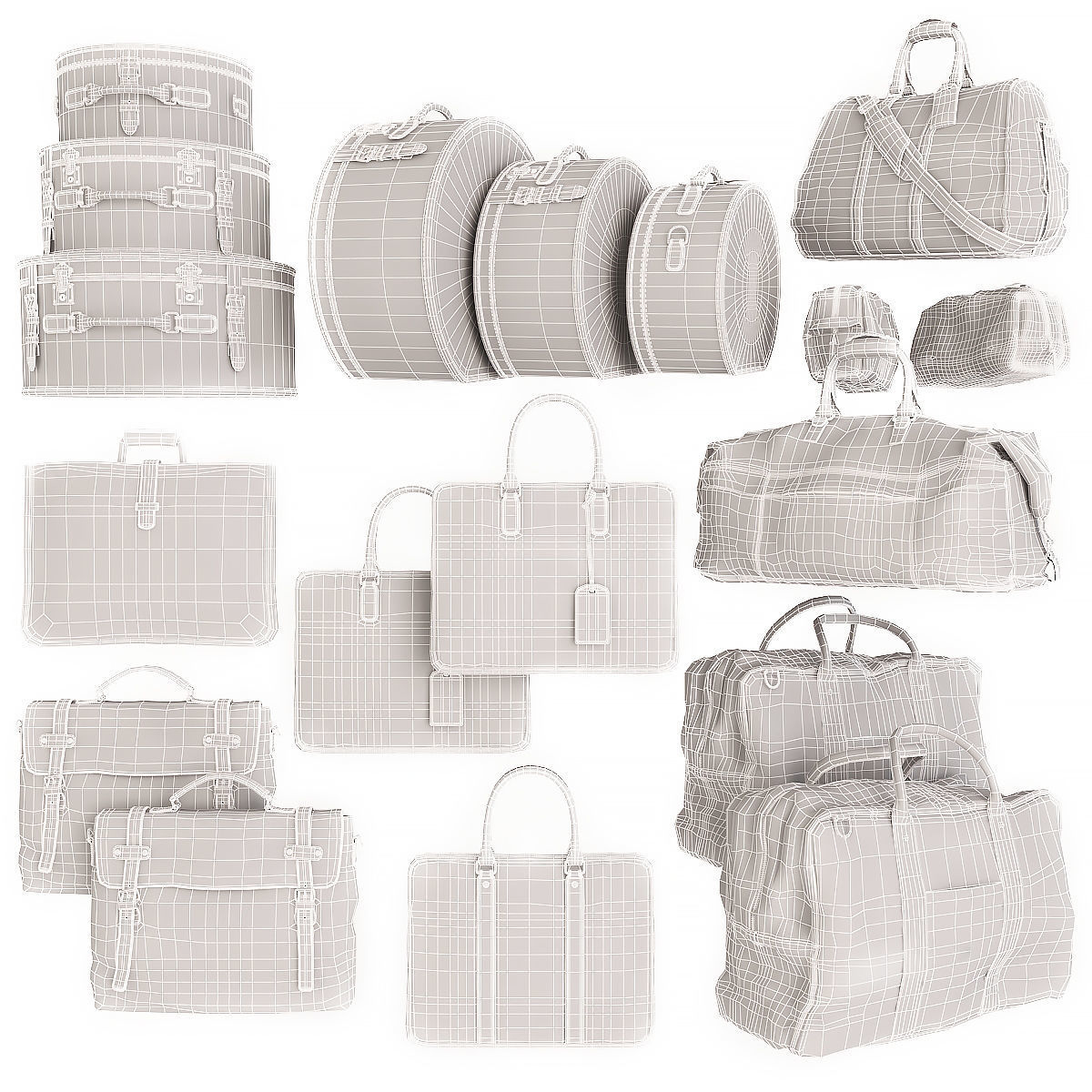Collection of Bags 3D model_35