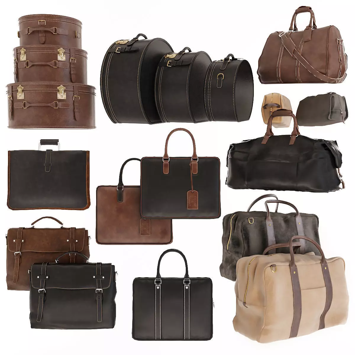 Collection of Bags 3D model_0