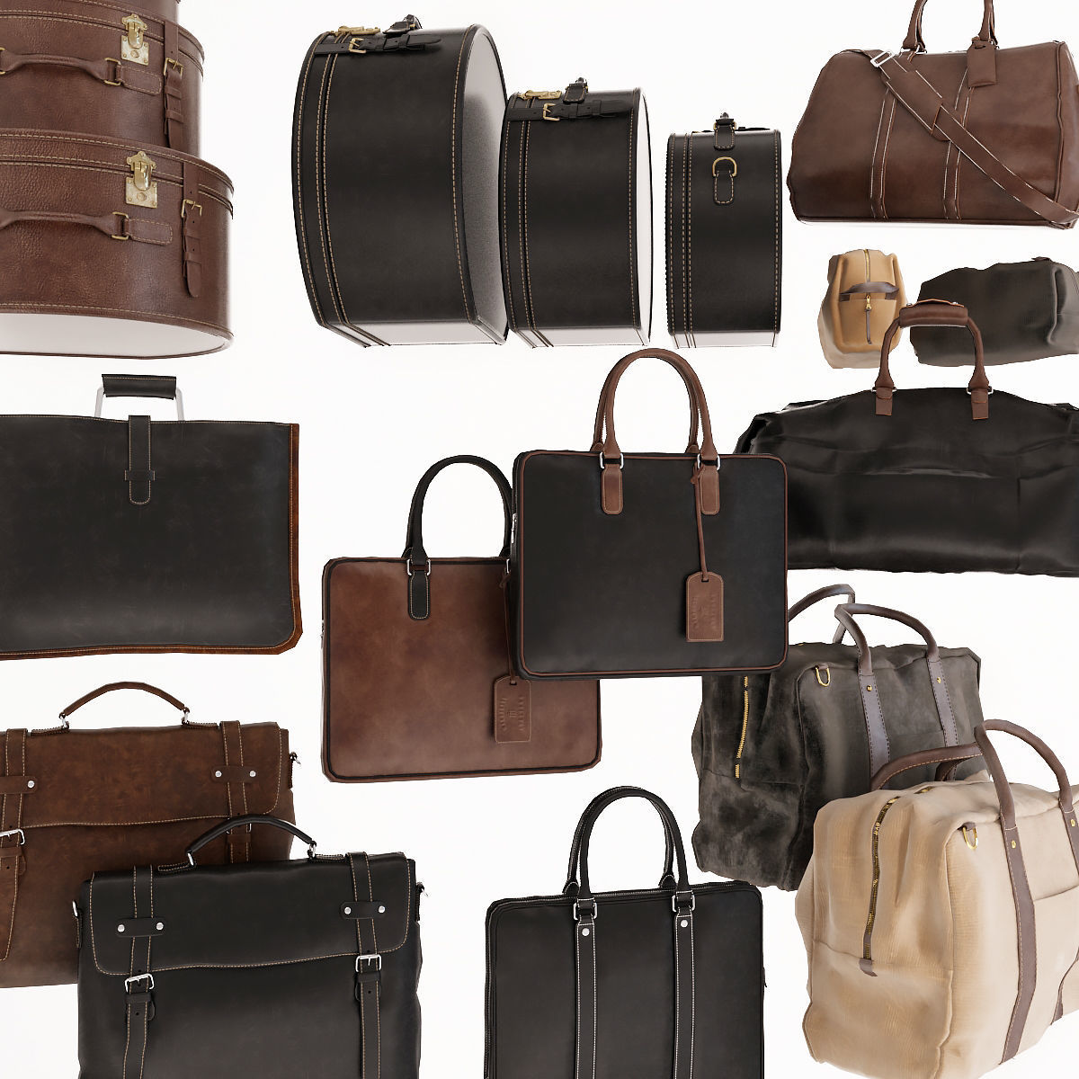 Collection of Bags 3D model_1