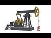 Oil Pumpjack Rigged and Animated Low-poly 3D model_1