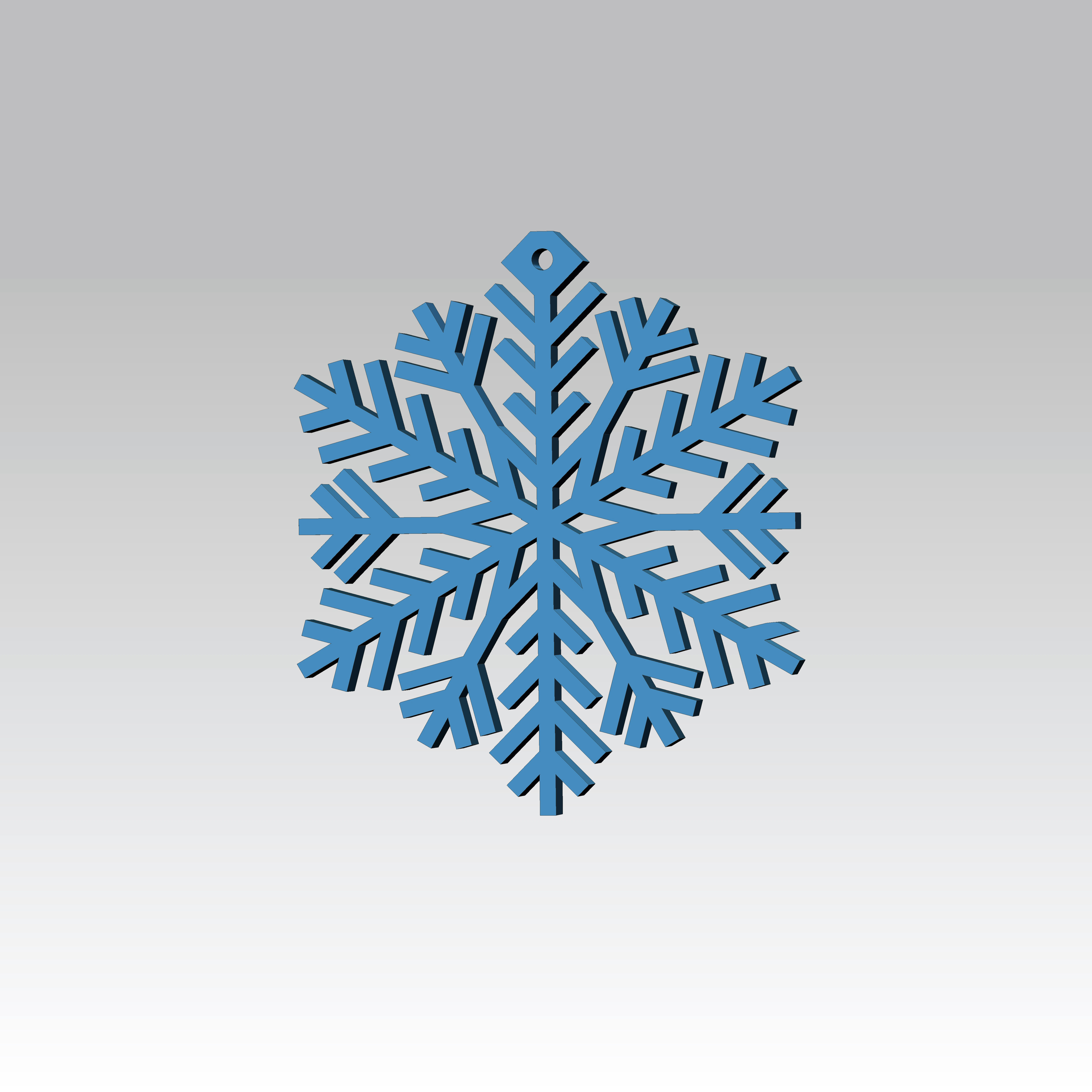 3D model of a snowflake 3D print model_2