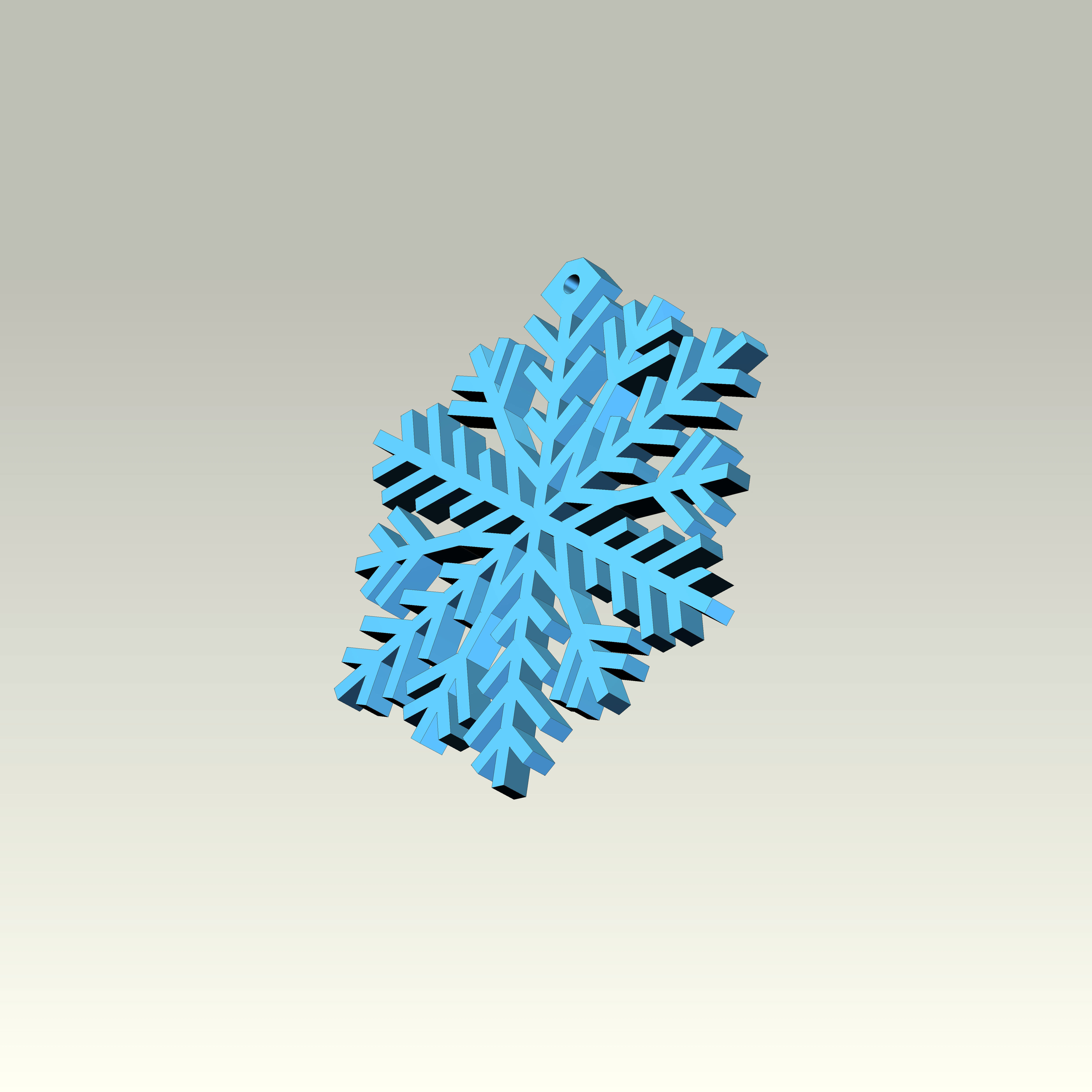 3D model of a snowflake 3D print model_6