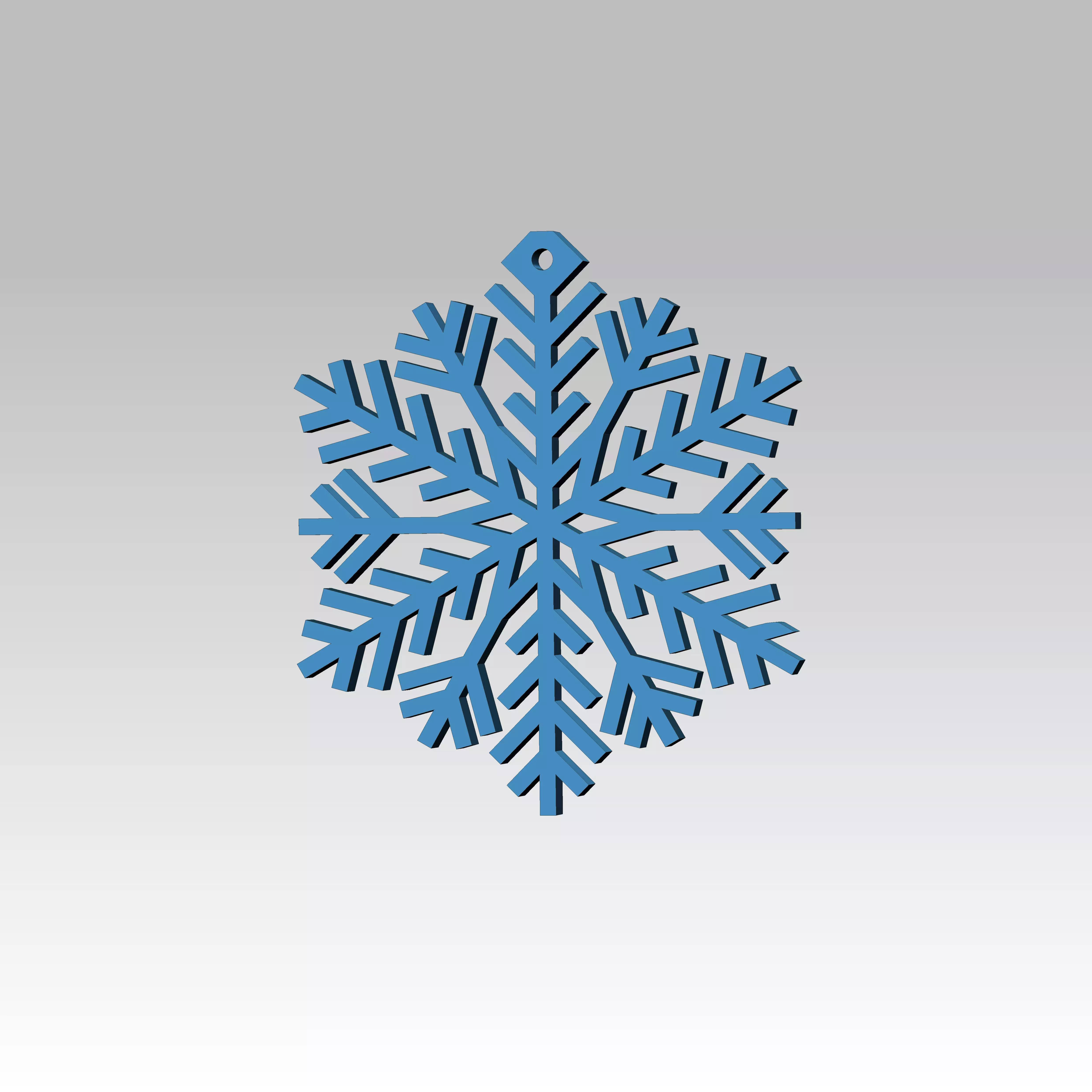 3D model of a snowflake 3D print model_0