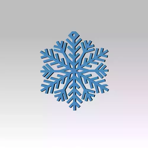 3D model of a snowflake 3D print model