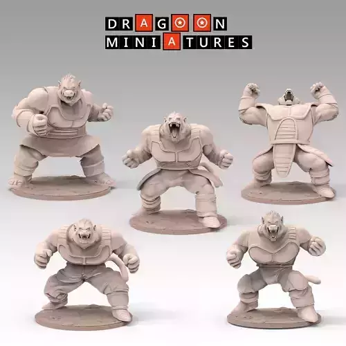 Bardock Elite Team - Ozaru Form - Dragon Ball Miniatures 3D print model
