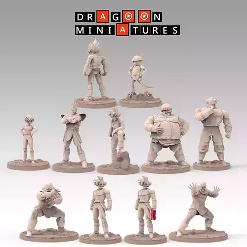Term 5 - Bardock Elite - Dragon Ball miniatures 3D print model
