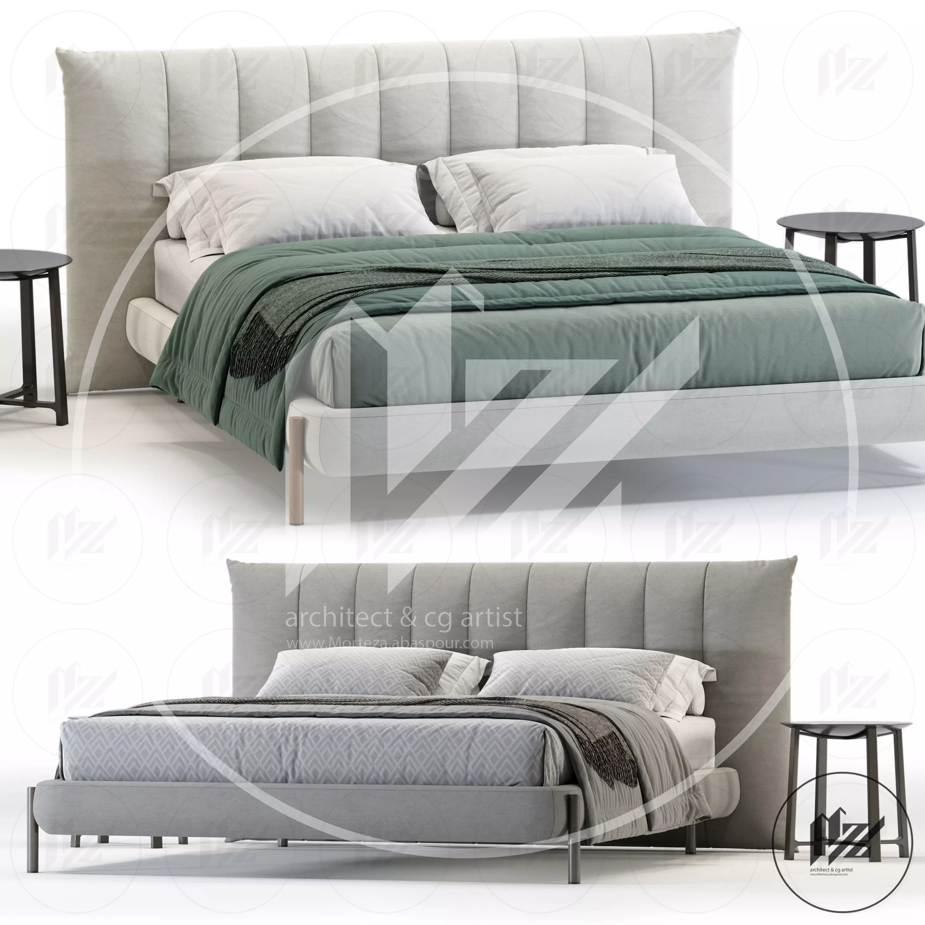 Novamobili GROOVE SILVIA PREVEDELLO Bed 3D model