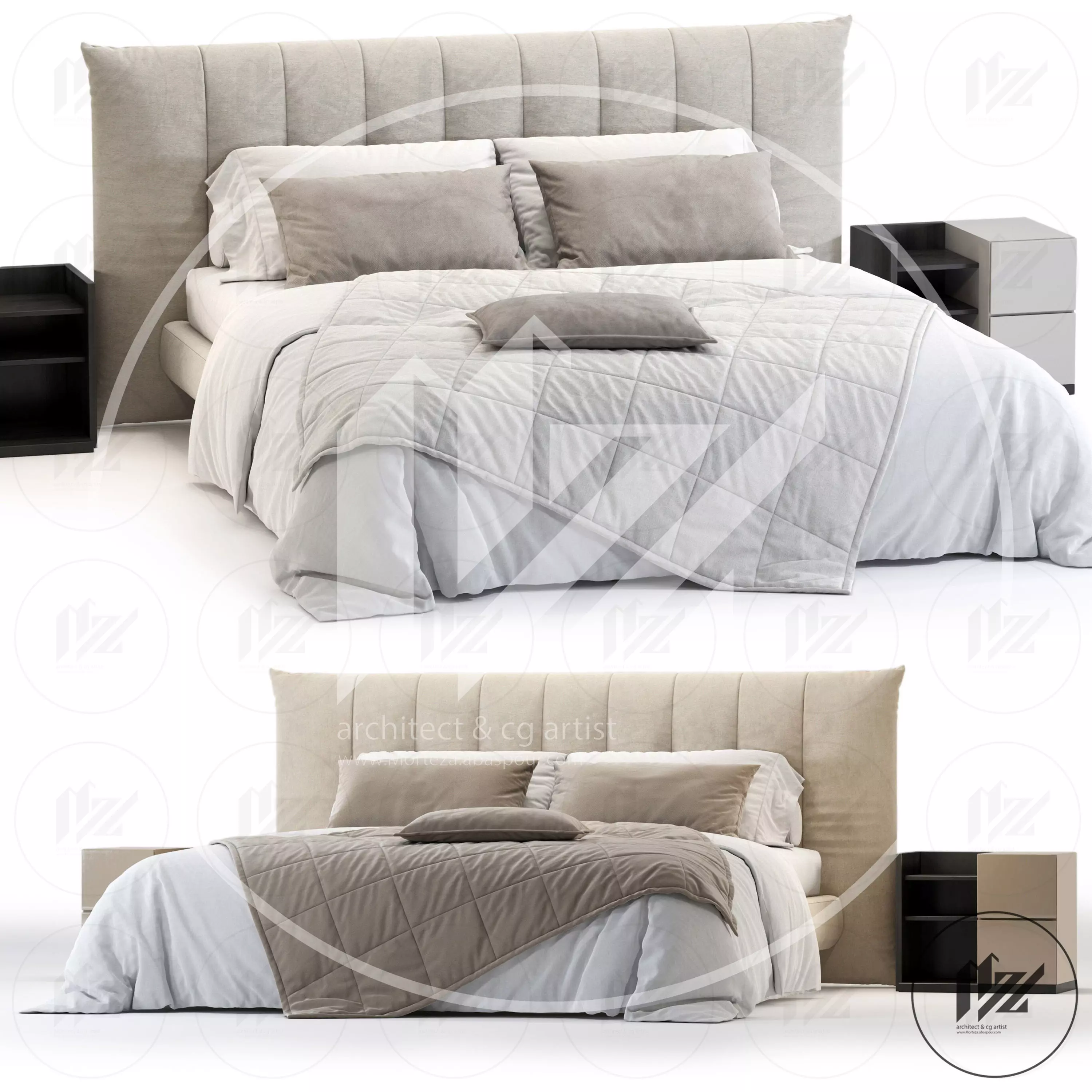 Novamobili GROOVE SILVIA PREVEDELLO No2 Bed 3D model