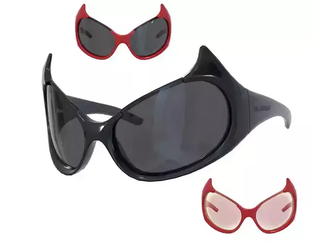 Balenciaga Gotham Cat Sunglasses Low-poly 3D model