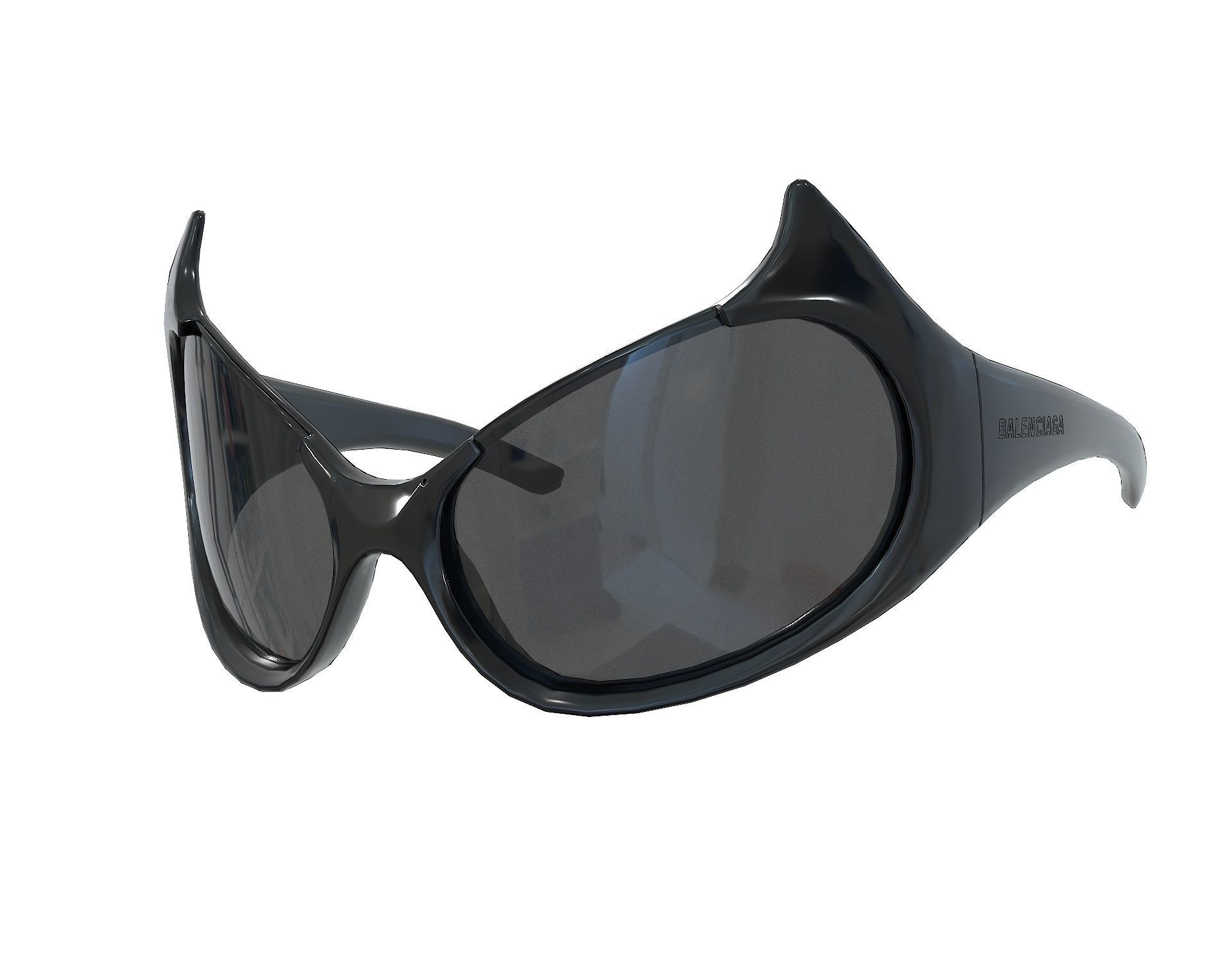 Balenciaga Gotham Cat Sunglasses Low-poly 3D model_2
