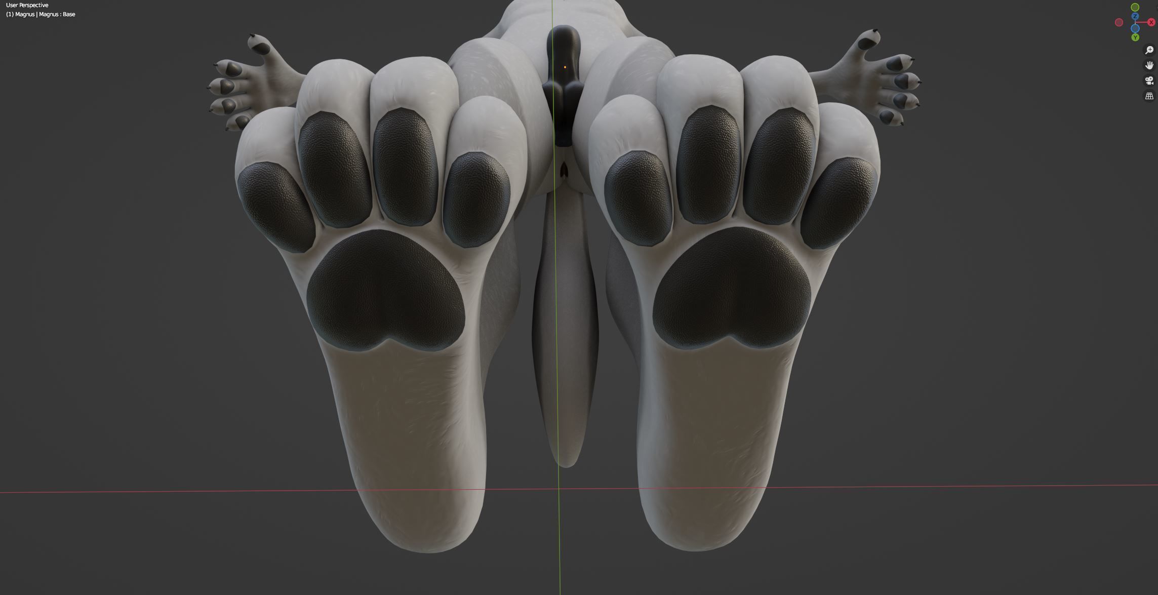 Magnus Anthro Wolf 3D model_69