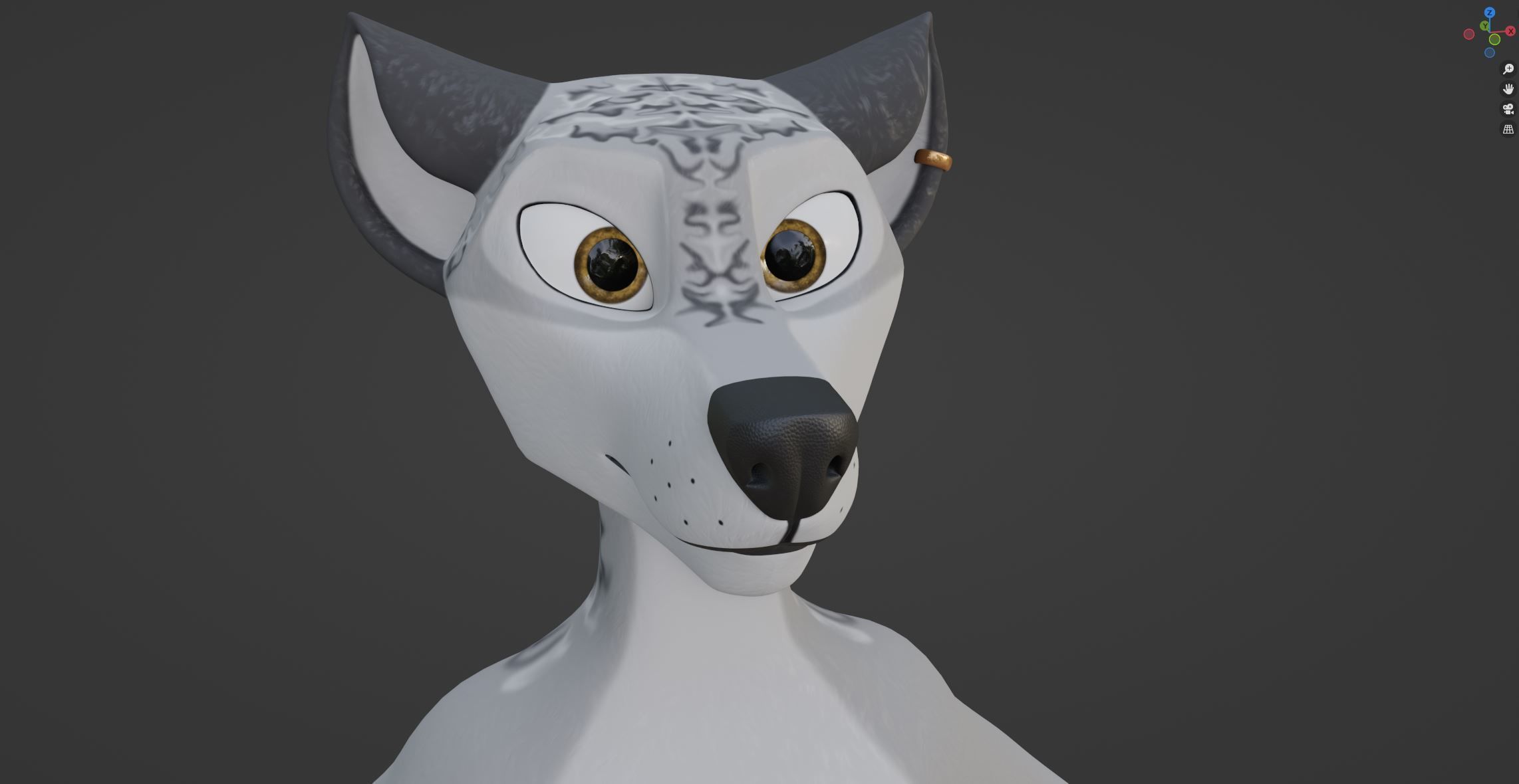 Magnus Anthro Wolf 3D model_56