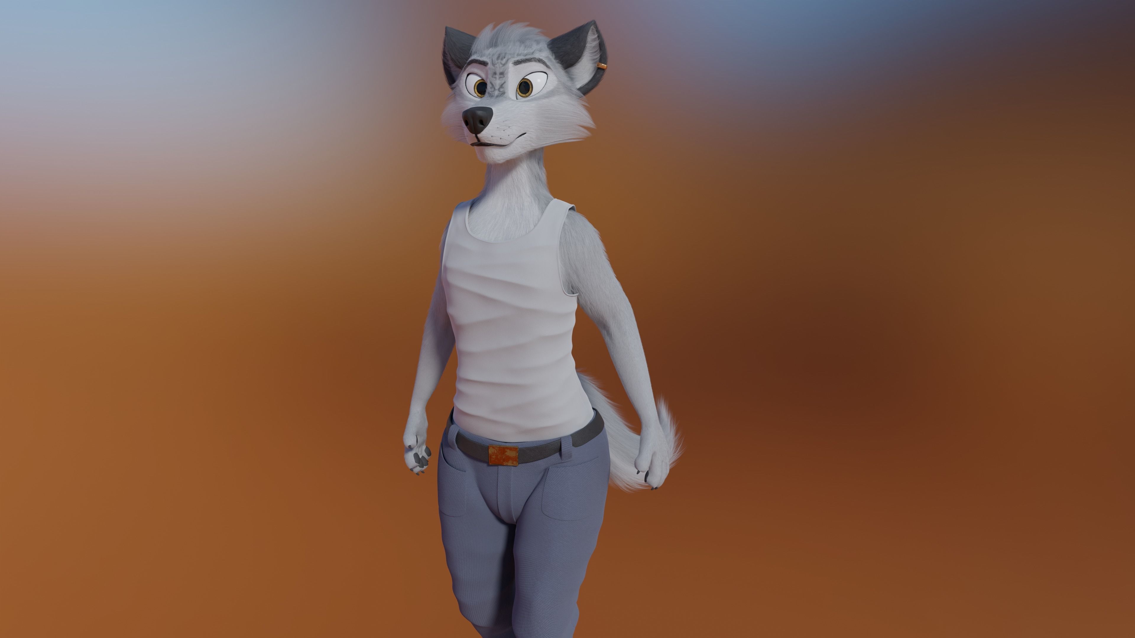 Magnus Anthro Wolf 3D model_36