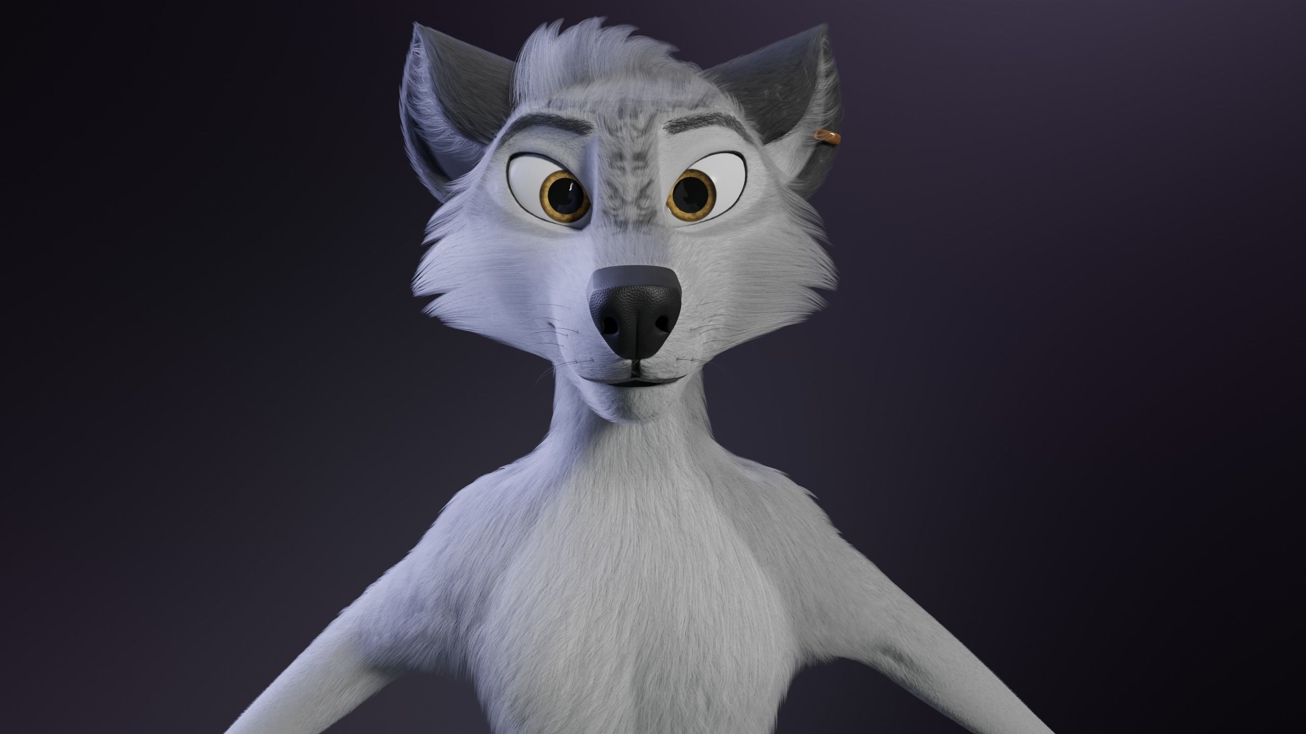 Magnus Anthro Wolf 3D model_4