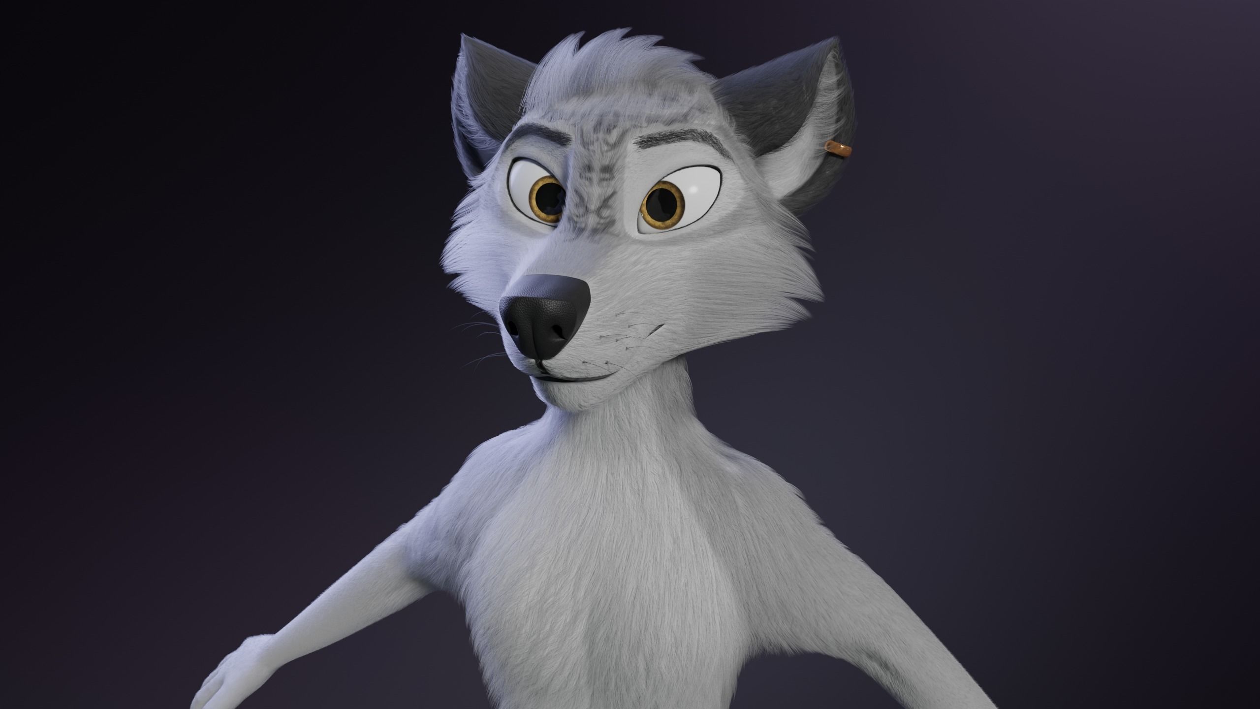 Magnus Anthro Wolf 3D model_5