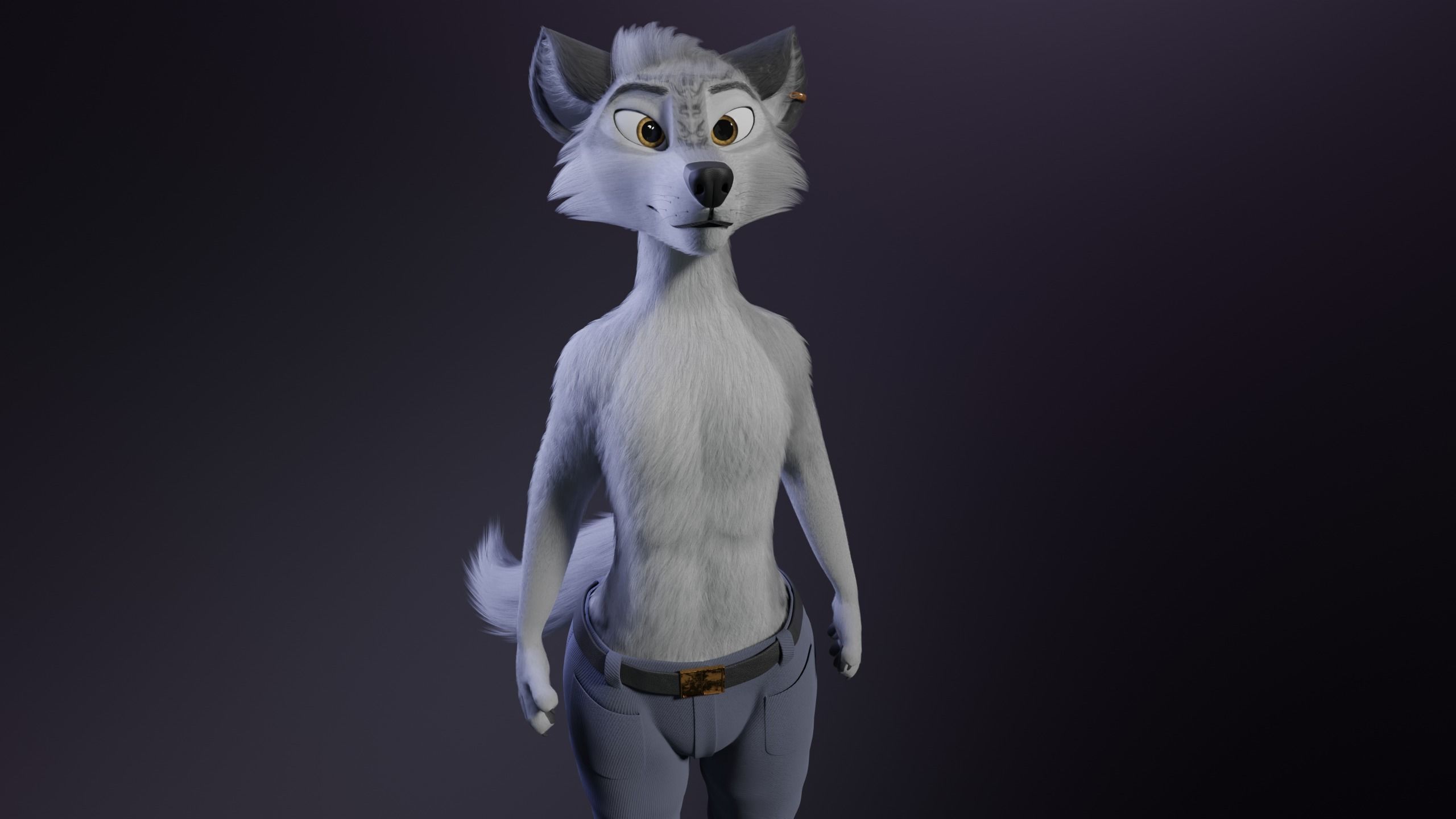 Magnus Anthro Wolf 3D model_2