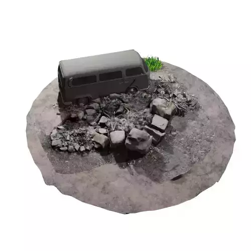 earring car on a remote island  riicomp