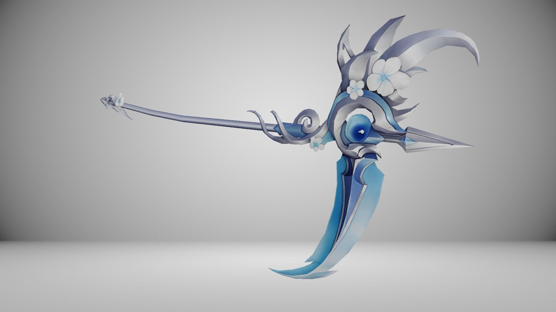 Futuristic Scythe Low-poly 3D model_11