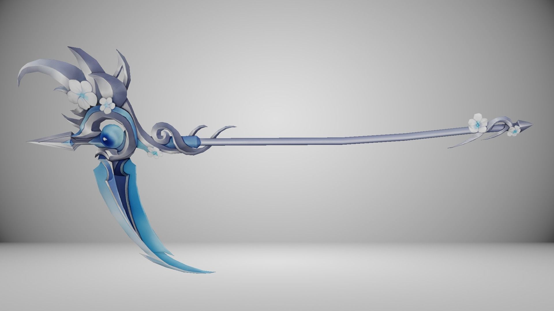Futuristic Scythe Low-poly 3D model_12