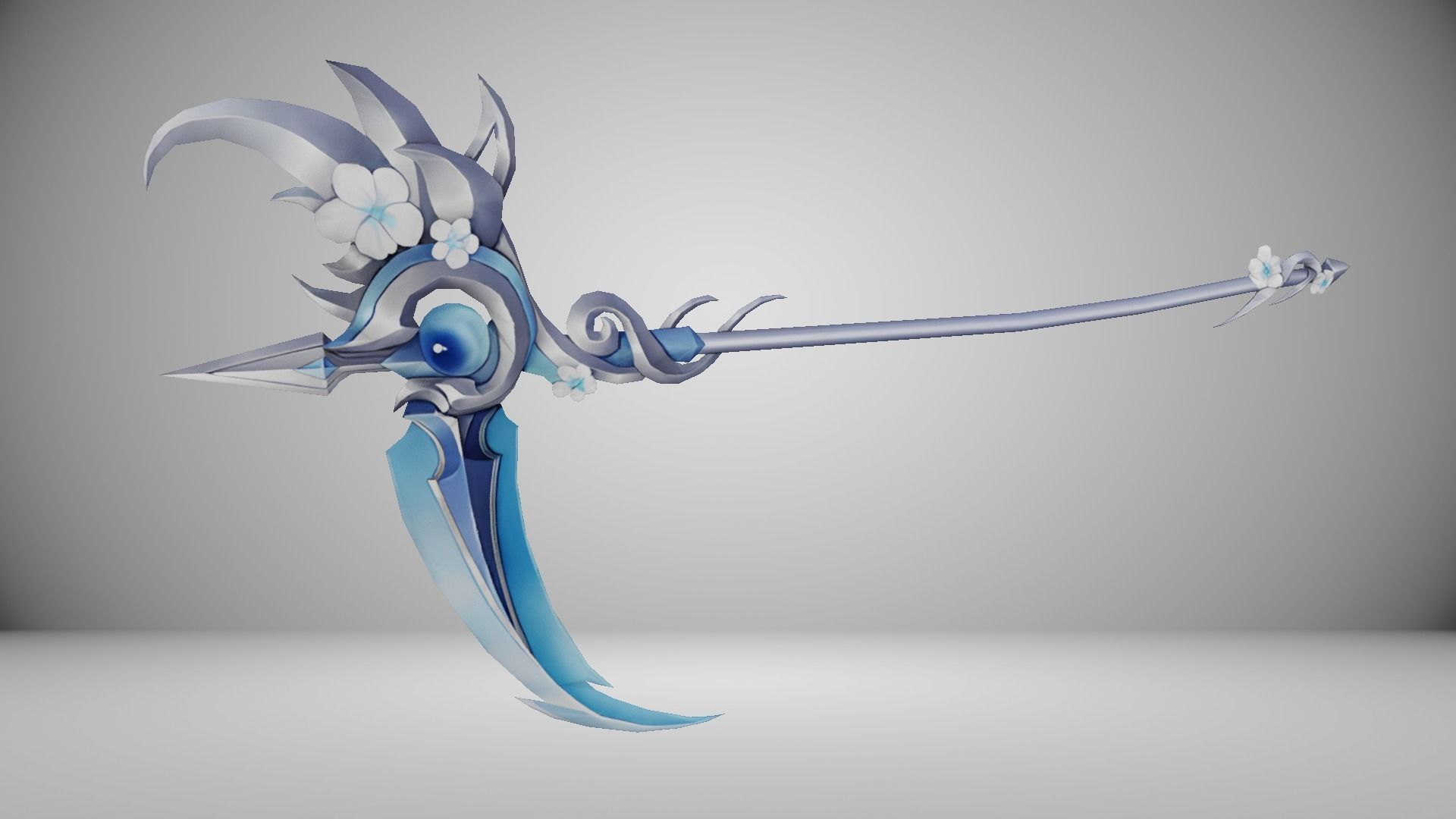 Futuristic Scythe Low-poly 3D model_3