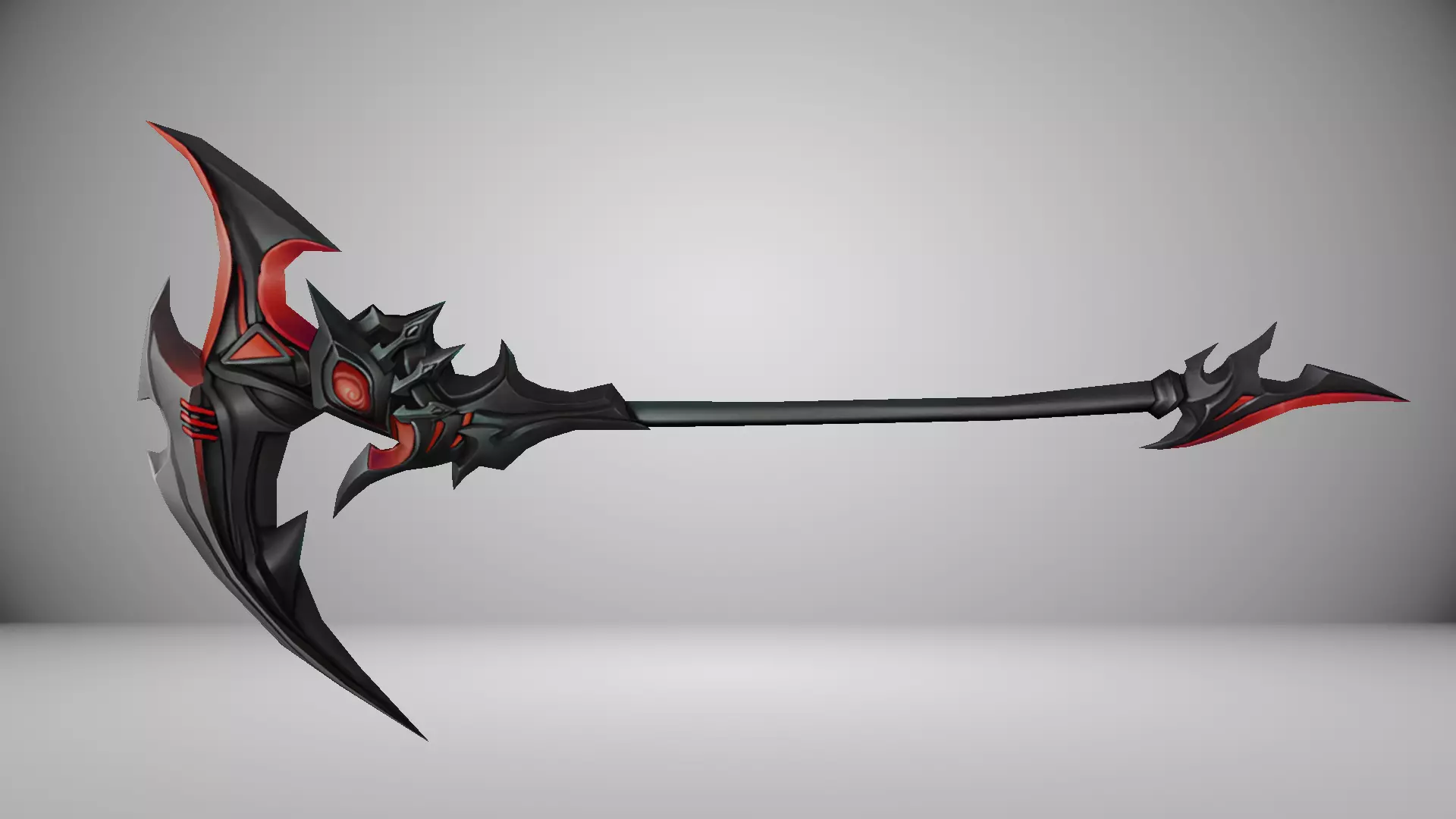 Futuristic Scythe Low-poly 3D model_0