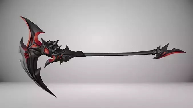 Futuristic Scythe Low-poly 3D model