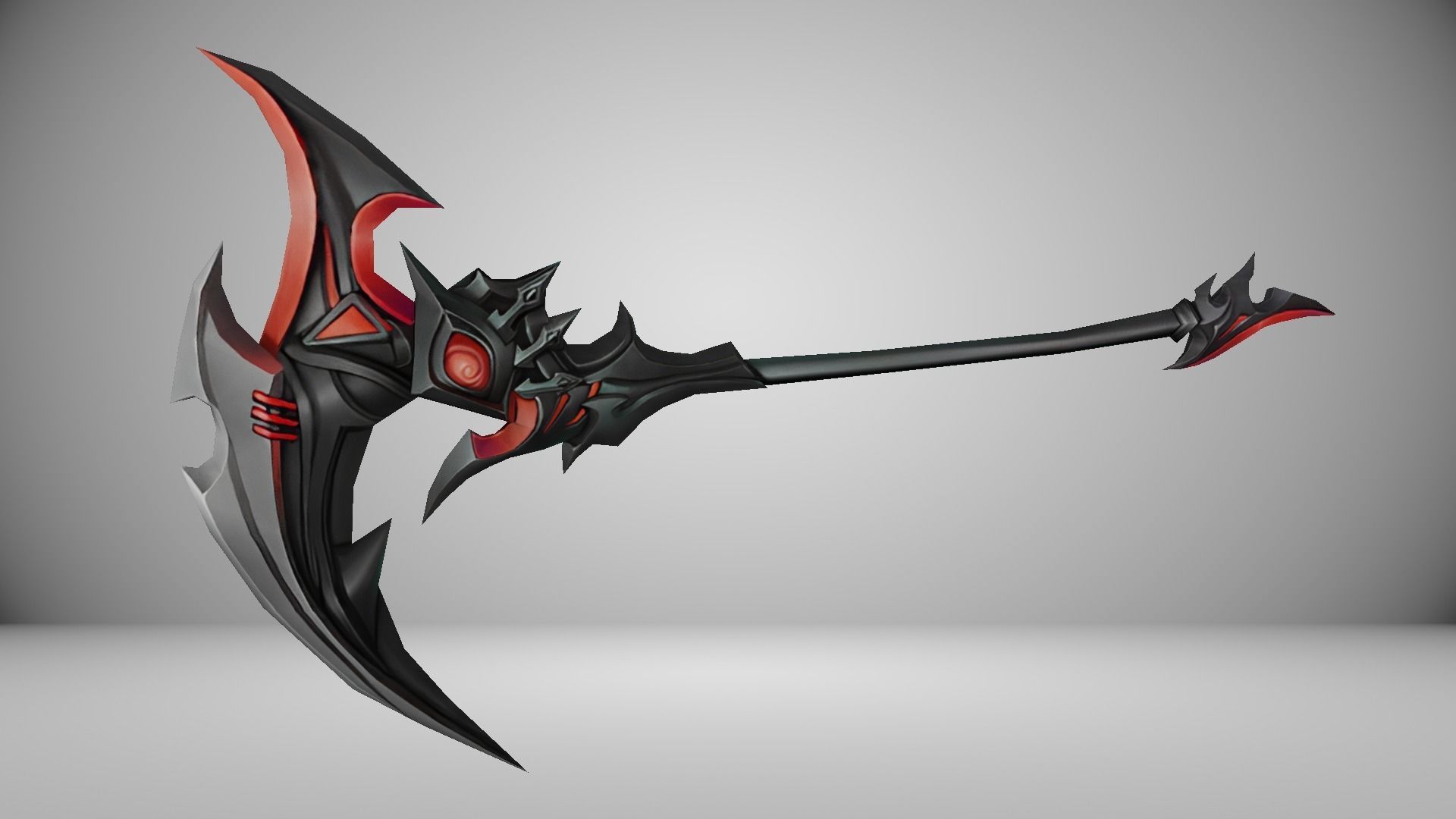 Futuristic Scythe Low-poly 3D model_6
