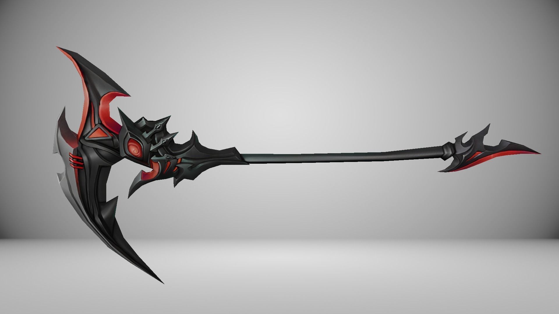 Futuristic Scythe Low-poly 3D model_10