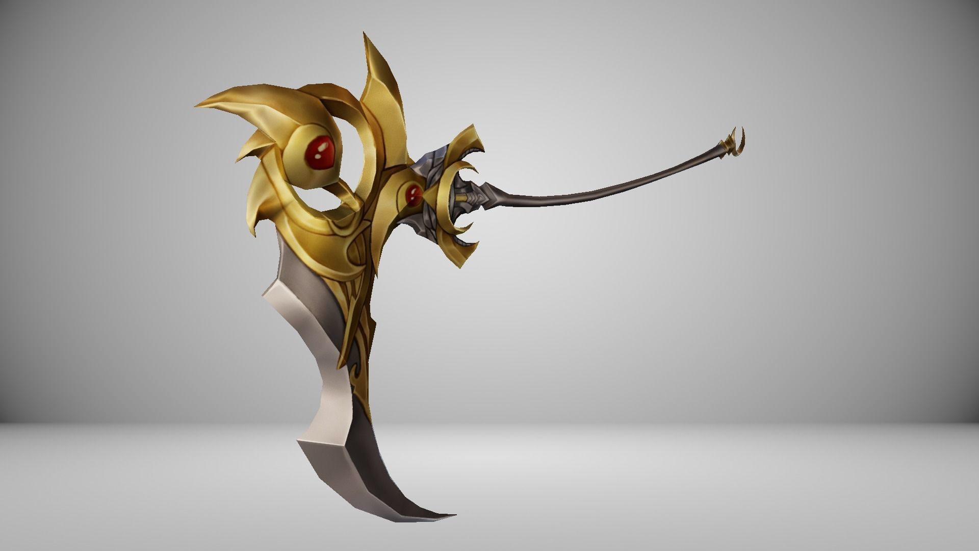 Futuristic Scythe Low-poly 3D model_11