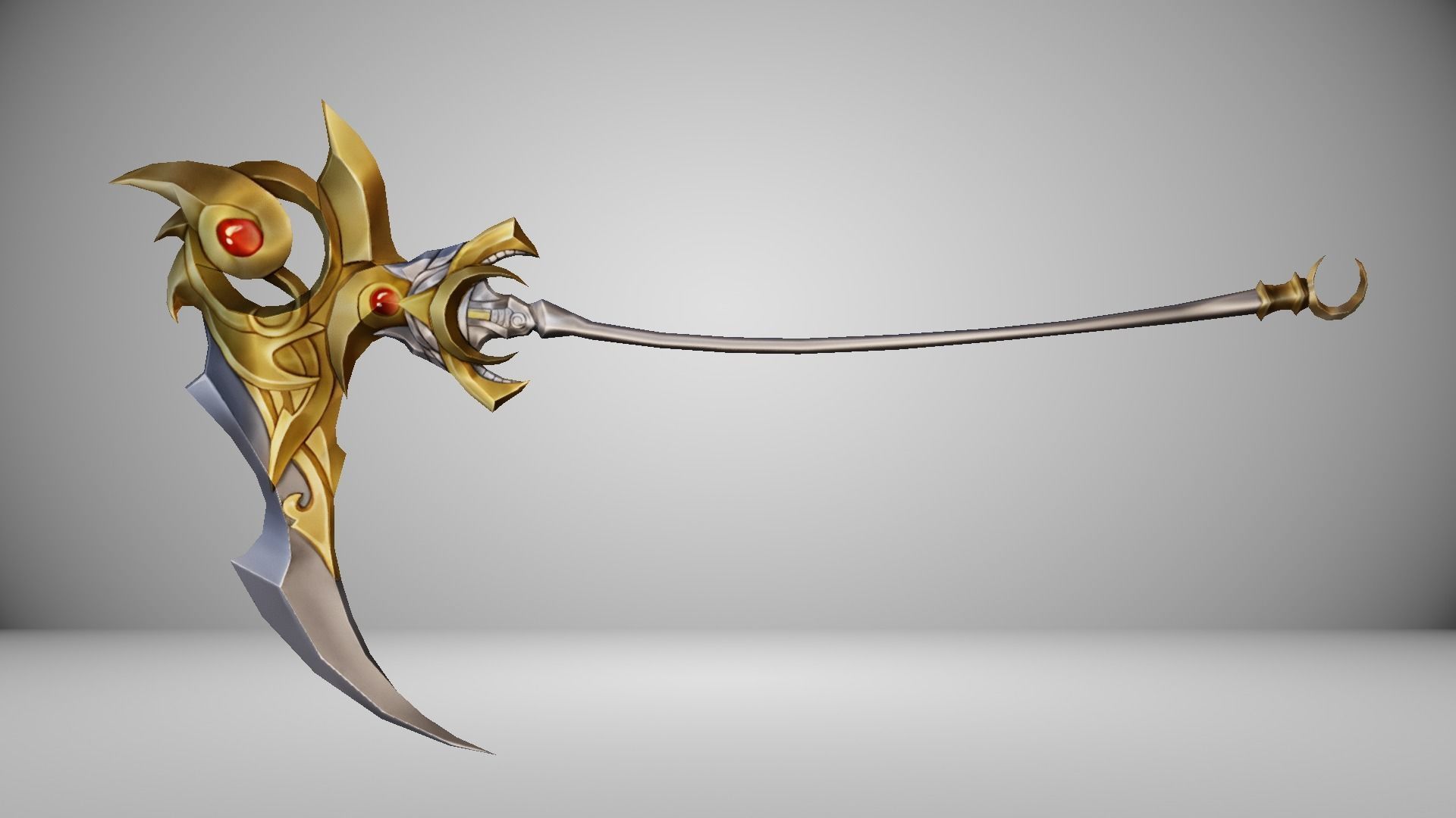 Futuristic Scythe Low-poly 3D model_5