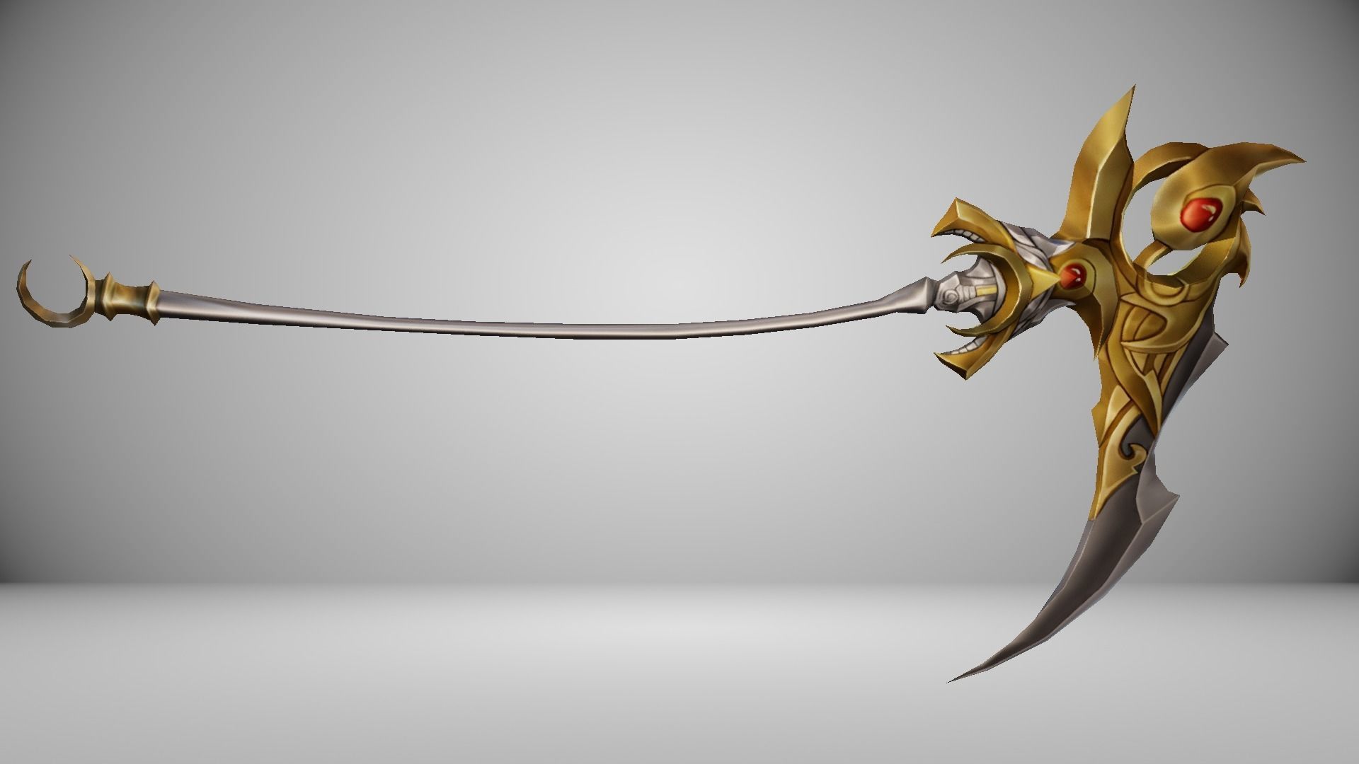 Futuristic Scythe Low-poly 3D model_7