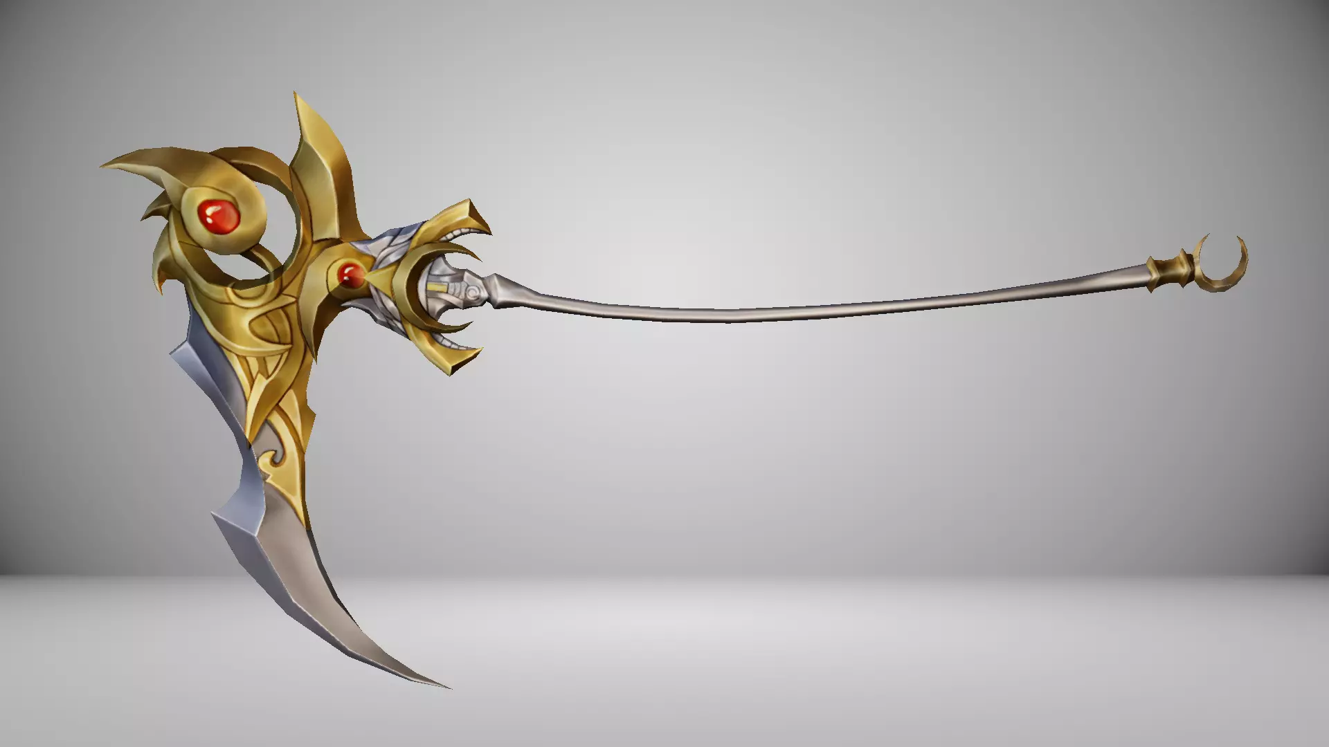 Futuristic Scythe Low-poly 3D model_0