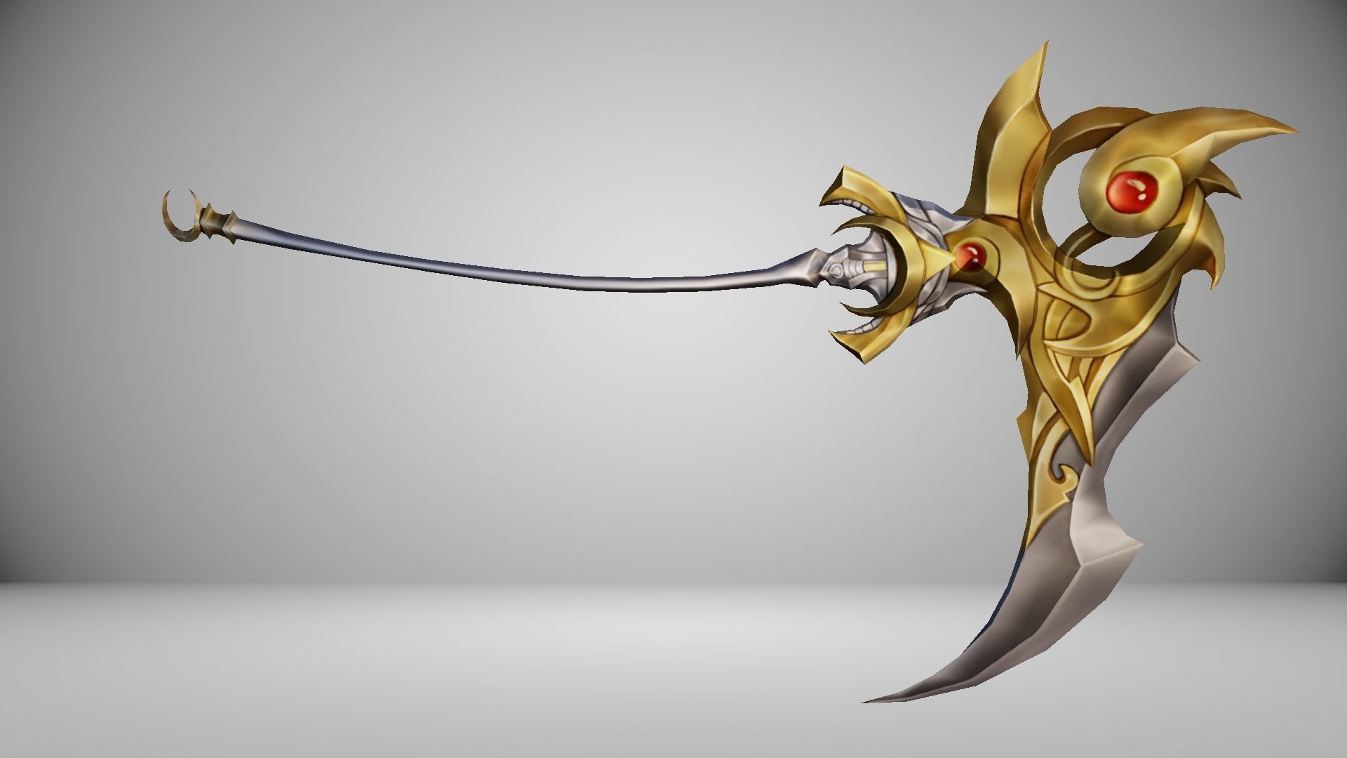 Futuristic Scythe Low-poly 3D model_8