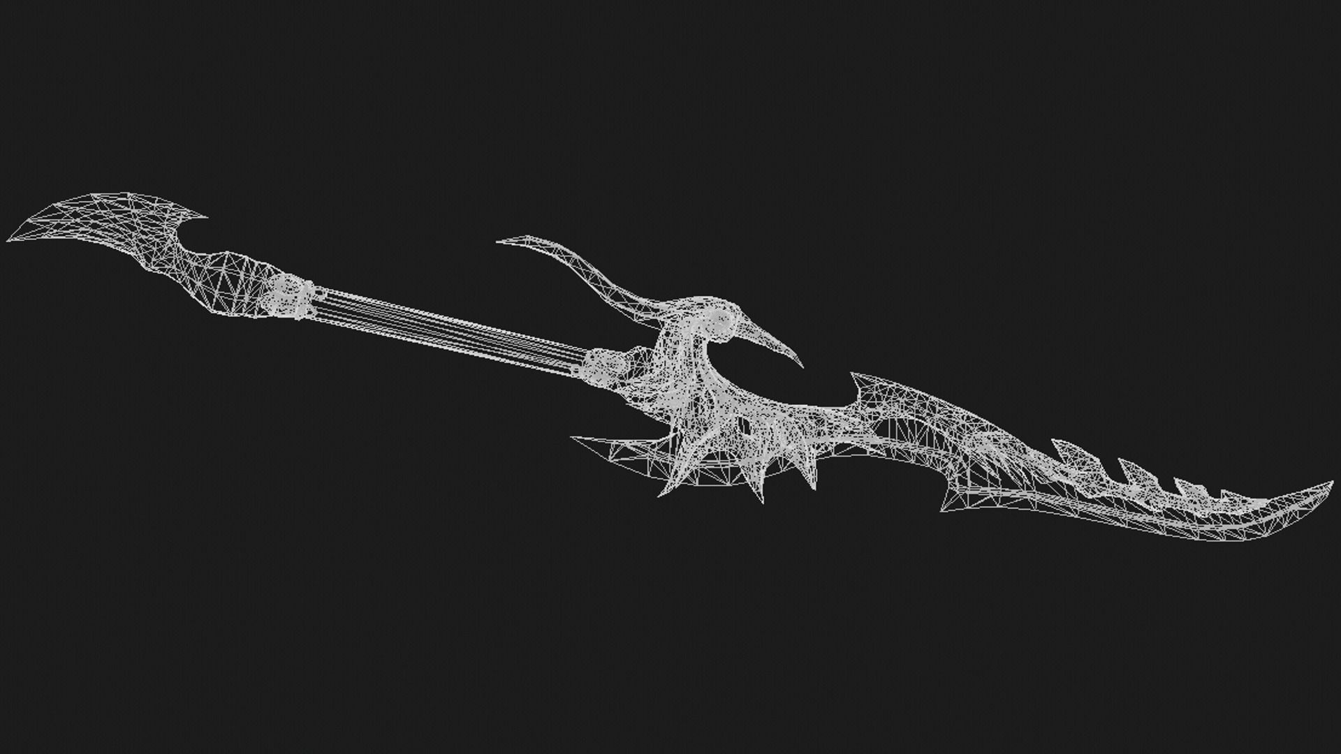 Futuristic Sword Low-poly 3D model_14