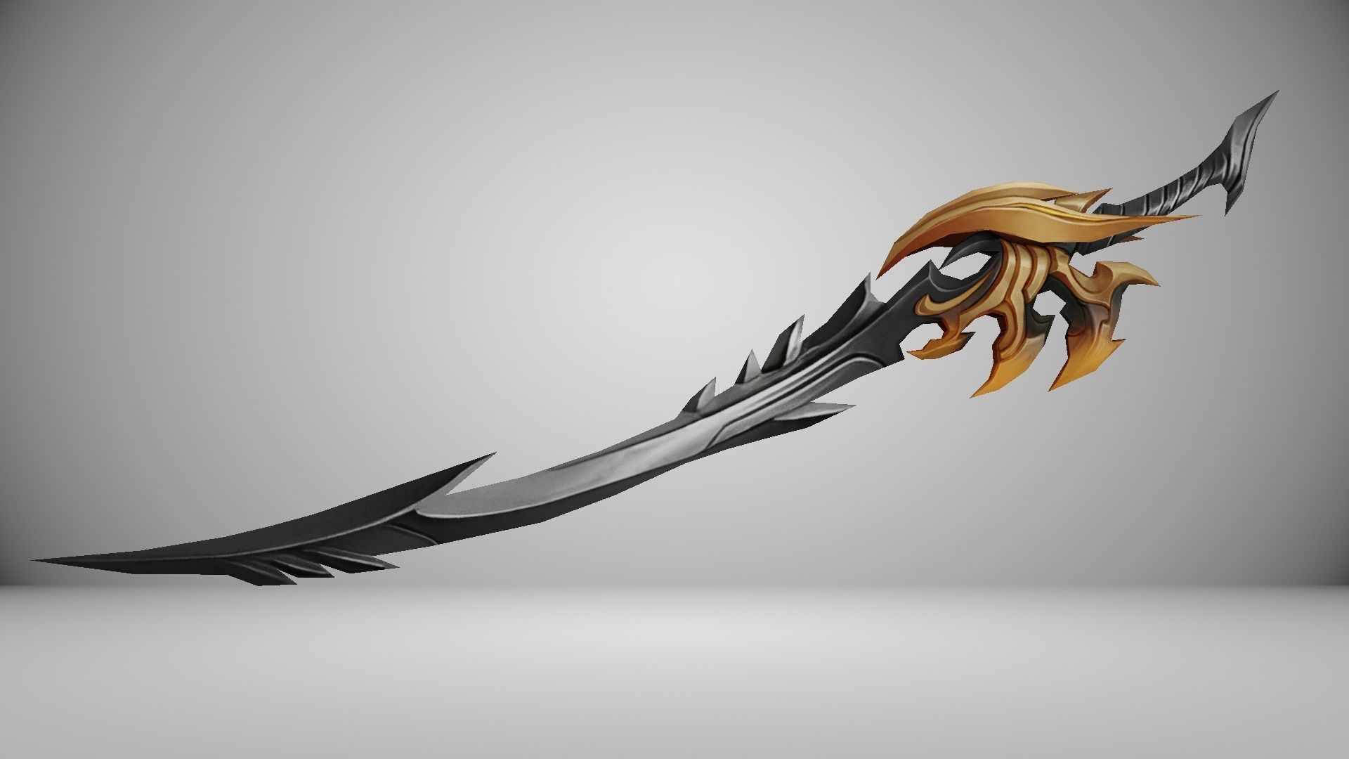 Futuristic Sword Low-poly 3D model_2
