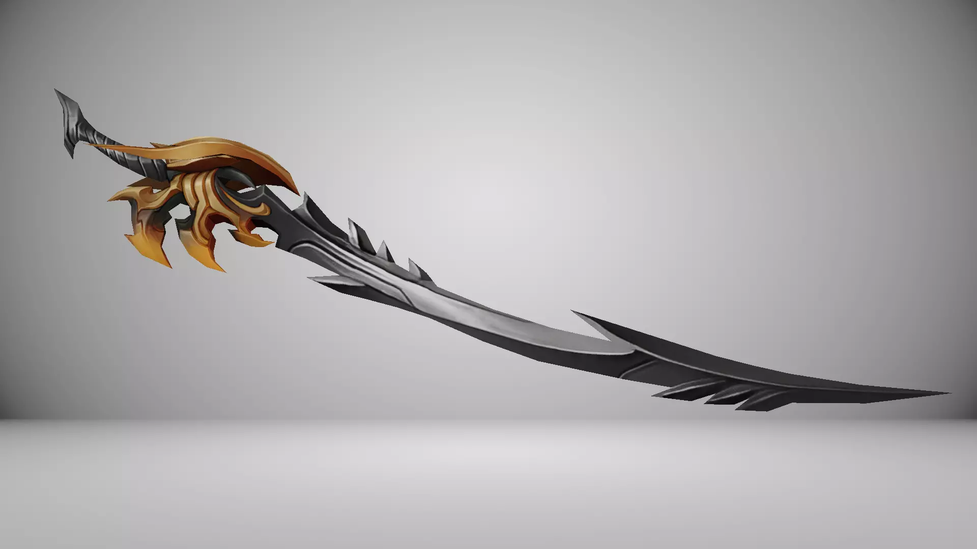 Futuristic Sword Low-poly 3D model_0