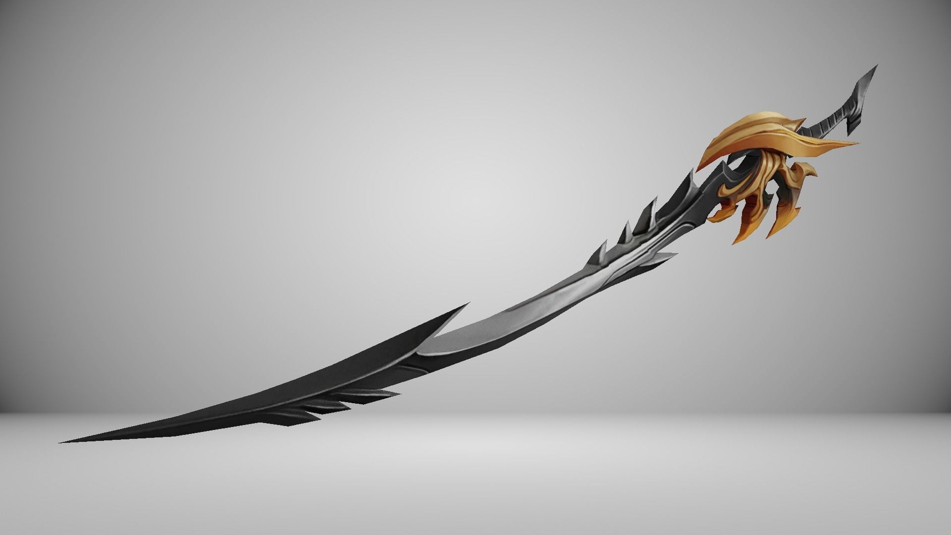 Futuristic Sword Low-poly 3D model_8