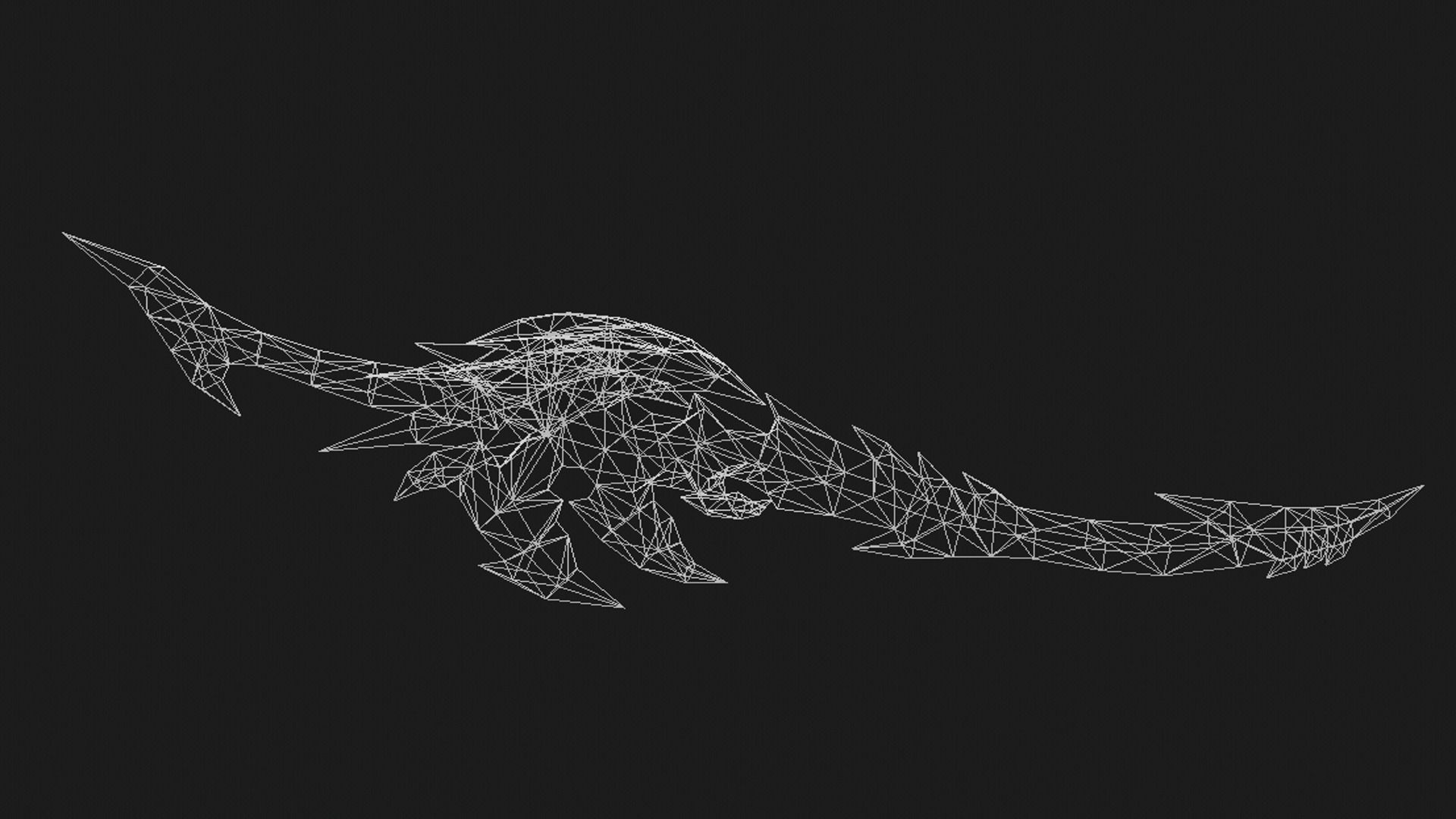 Futuristic Sword Low-poly 3D model_14