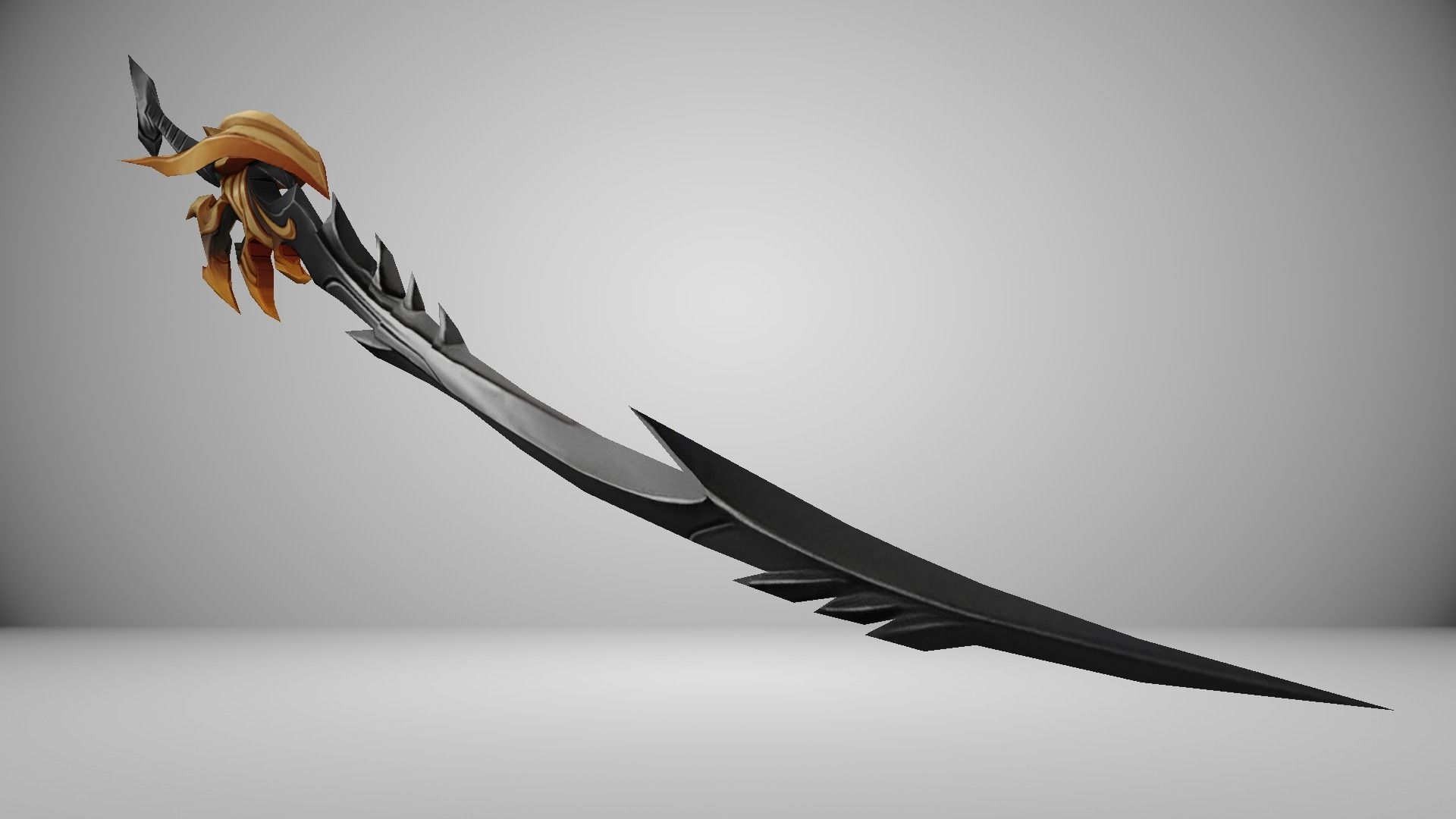 Futuristic Sword Low-poly 3D model_1
