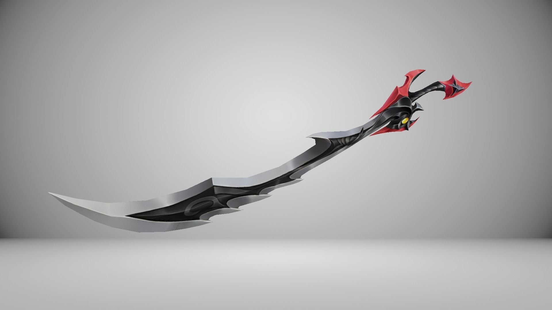 Futuristic Sword Low-poly 3D model_1