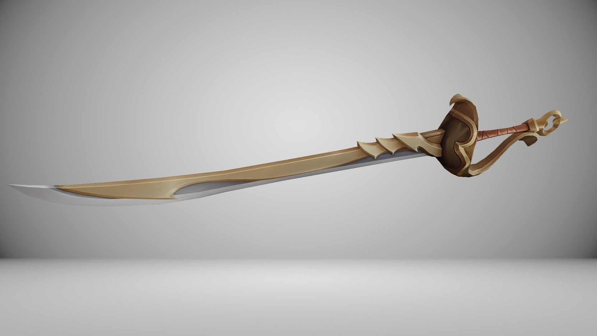Futuristic Sword Low-poly 3D model_3