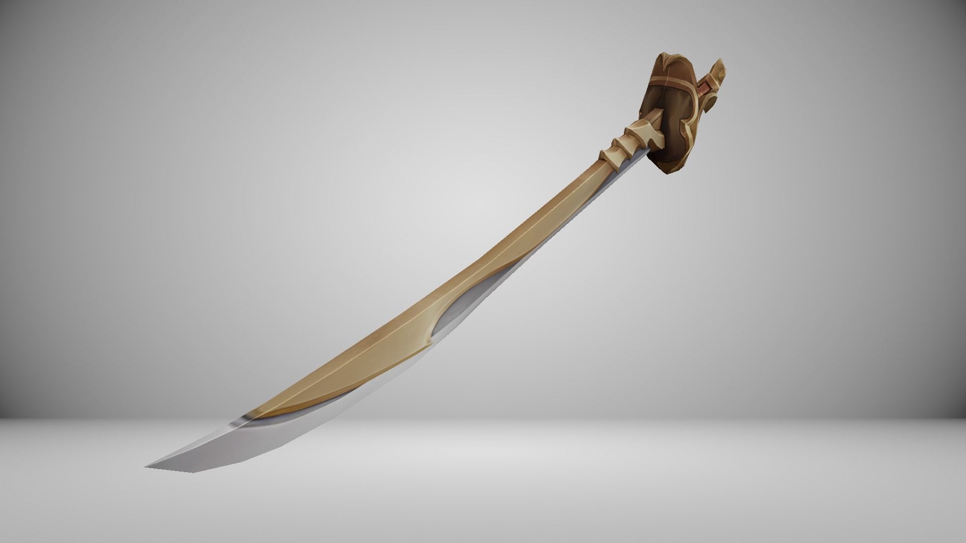 Futuristic Sword Low-poly 3D model_7