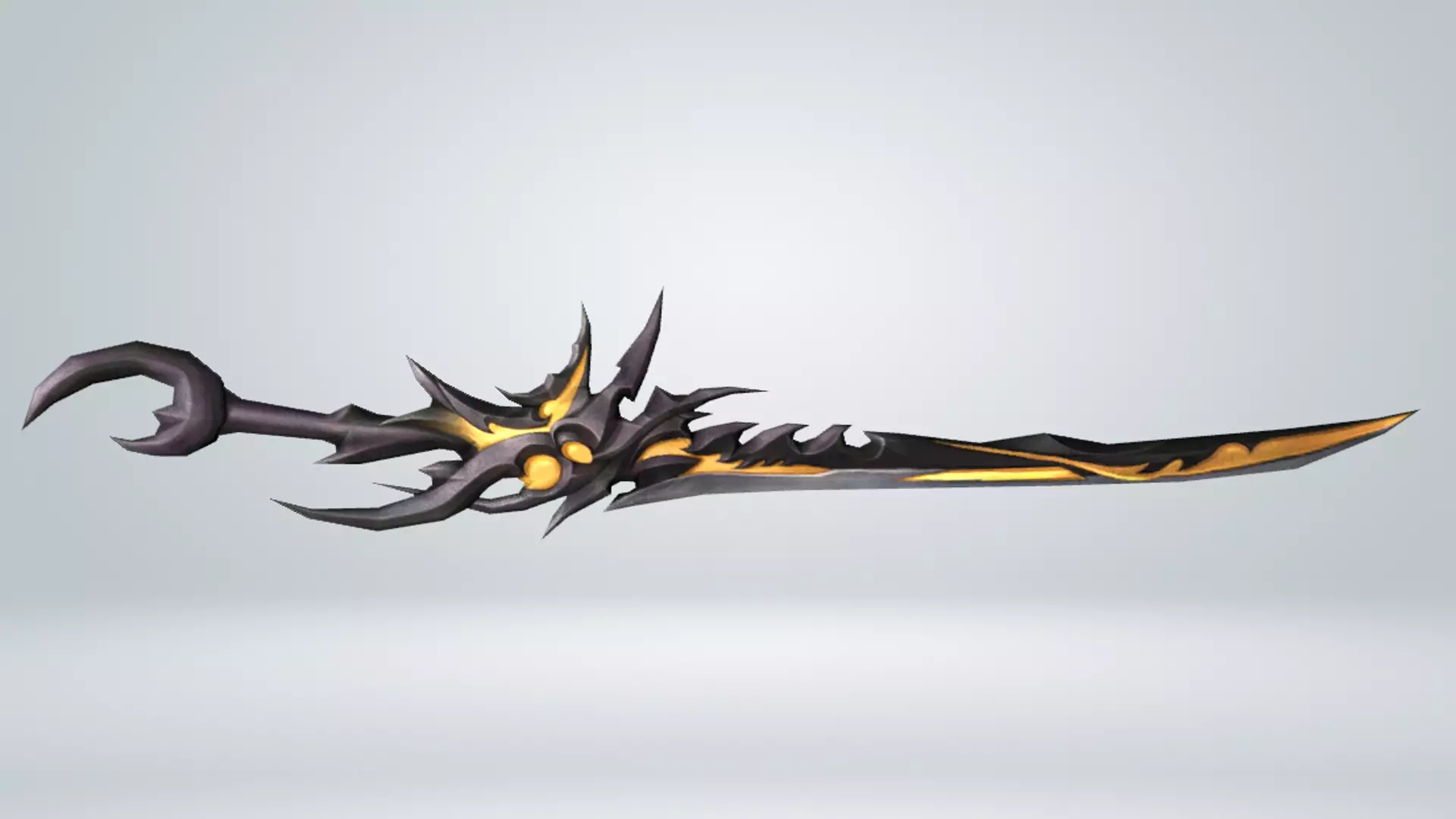 Futuristic Sword Low-poly 3D model_0