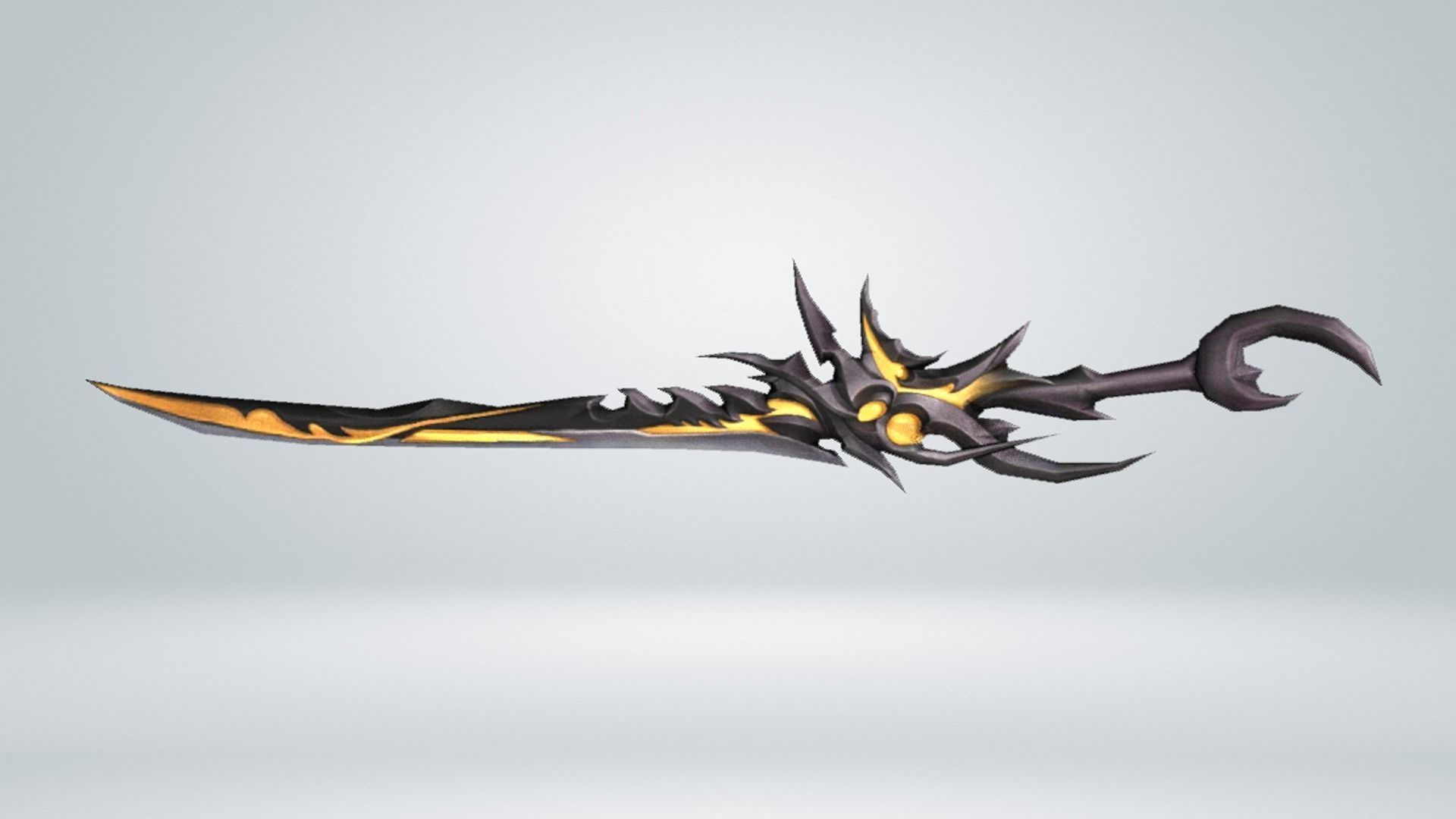 Futuristic Sword Low-poly 3D model_7